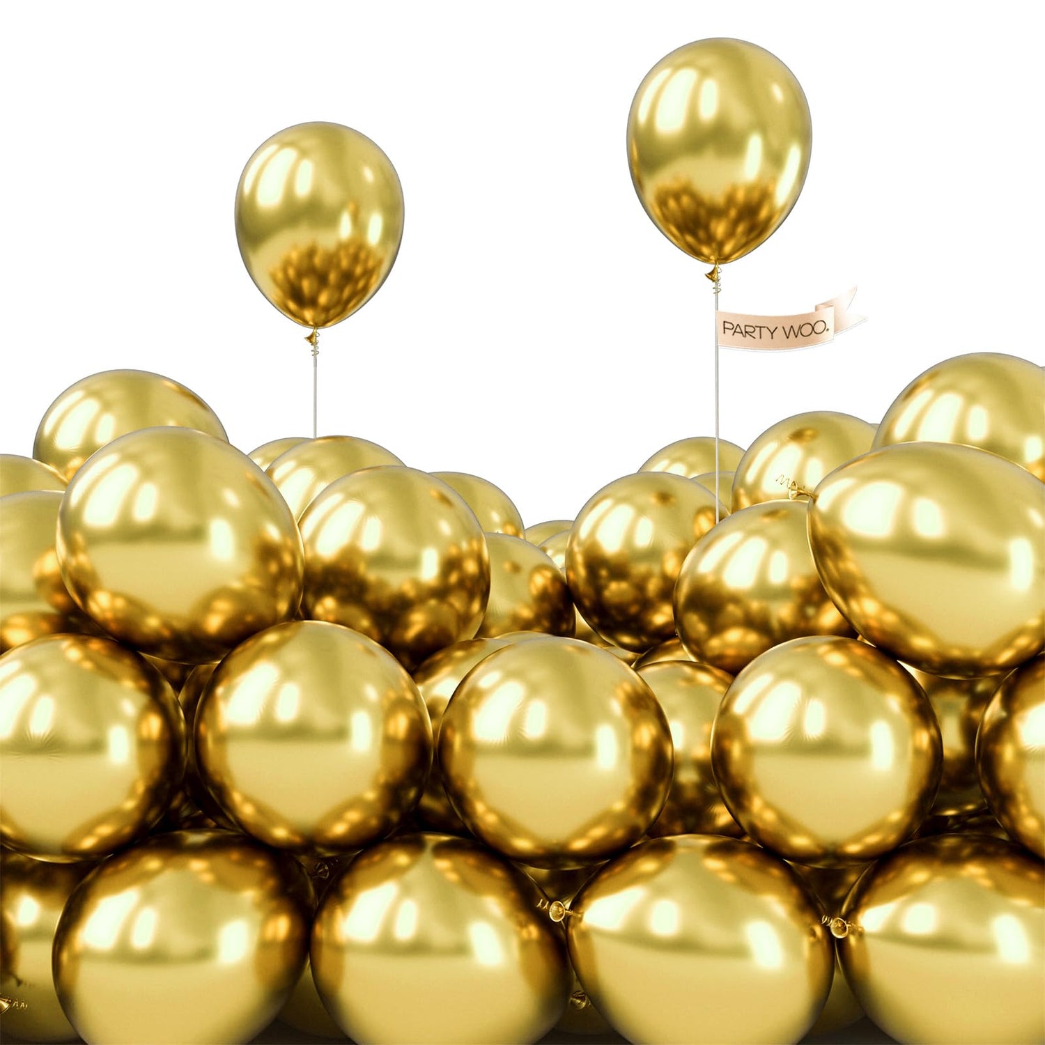 Gold-G129 Metallic Balloons 50pcs (5 inch)