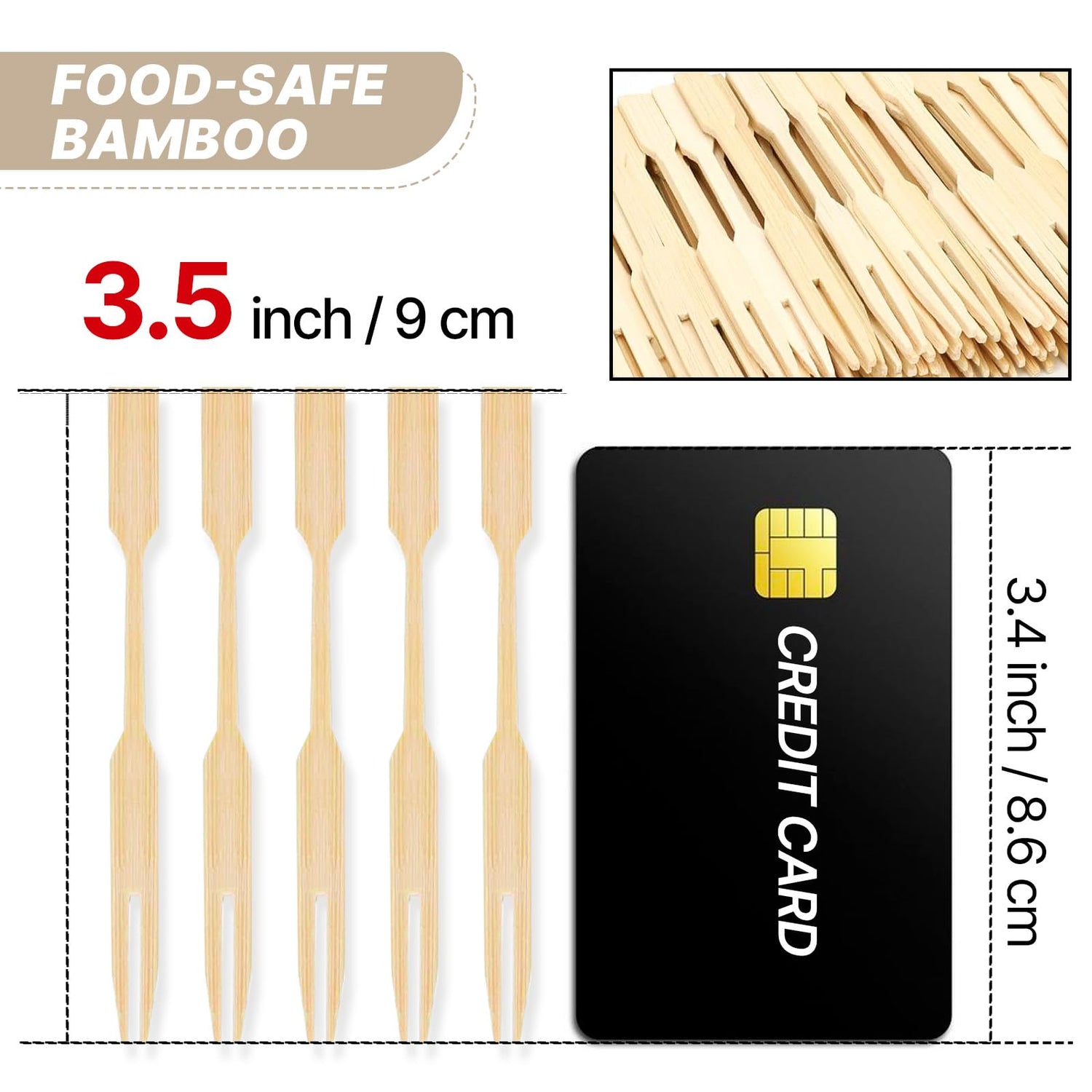 Natural Wood Cocktail Picks (Bamboo) 500pcs