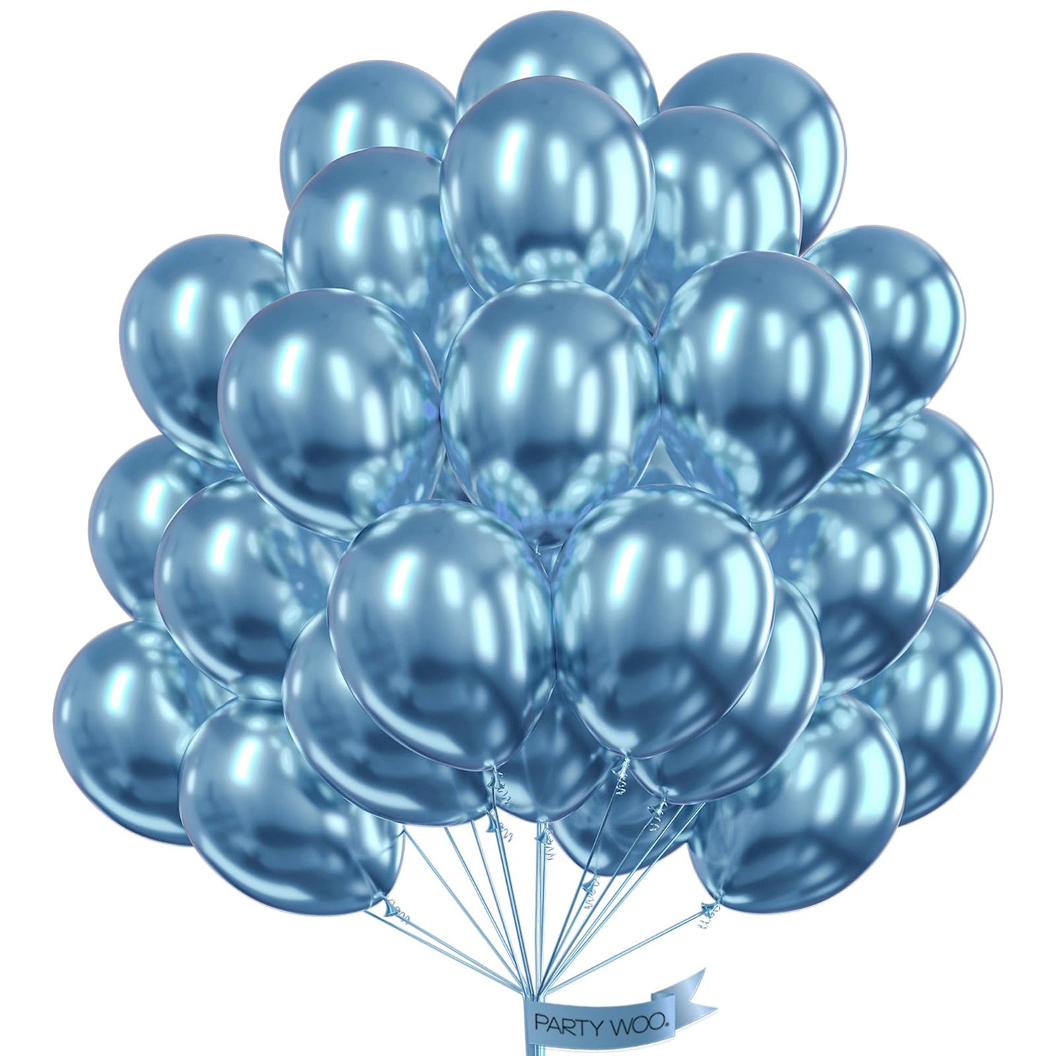 Blue-G119 Metallic Balloons 50pcs (12 inch)