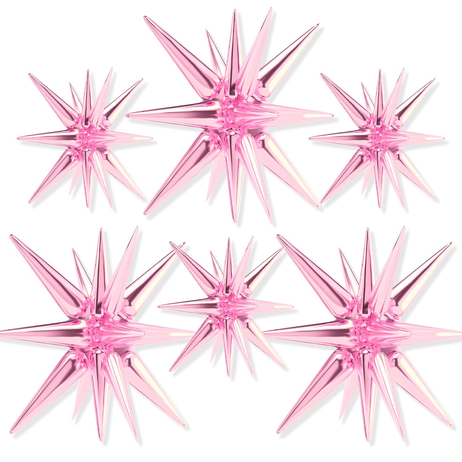 Pink-LG06 Foil Balloons 6pcs (22/27 inch)
