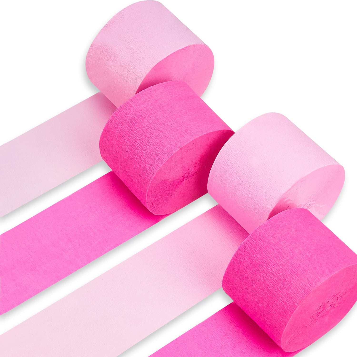 Pink & Light Pink Crepe Paper 4pcs