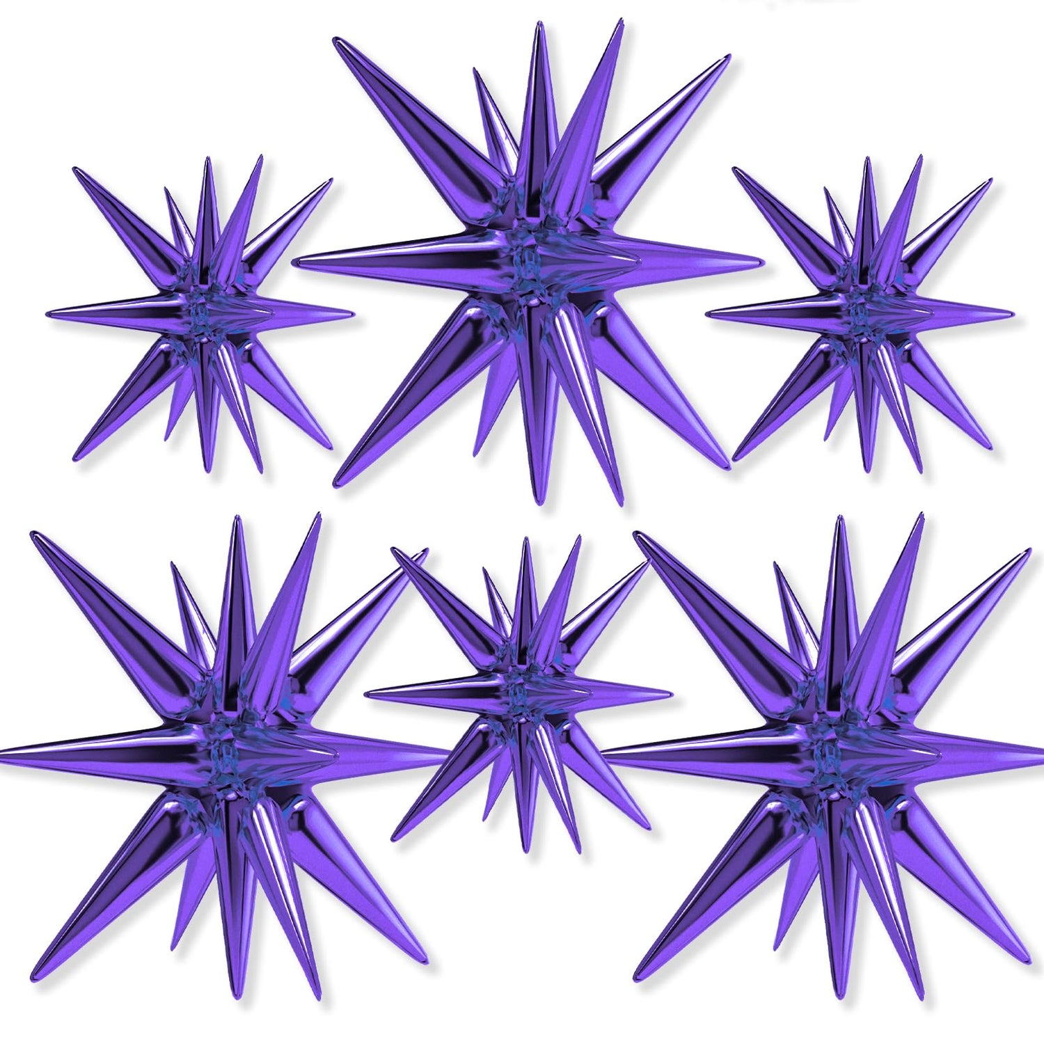Purple-LG08 Foil Balloons 6pcs (22/27 inch)