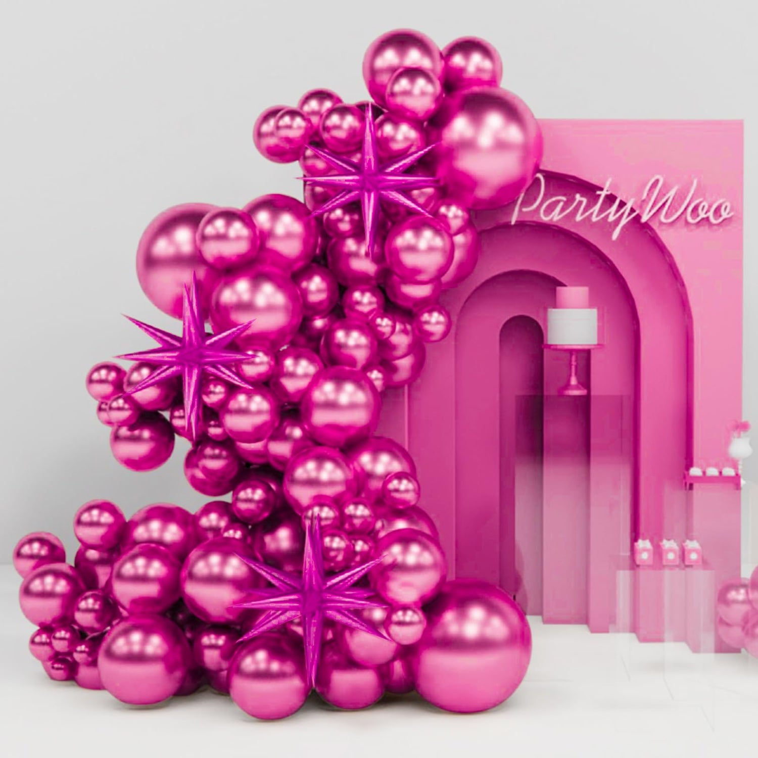 Pink-G114 Metallic Balloons Arch Kit Garland 110pcs (5/10/12/18 inch)