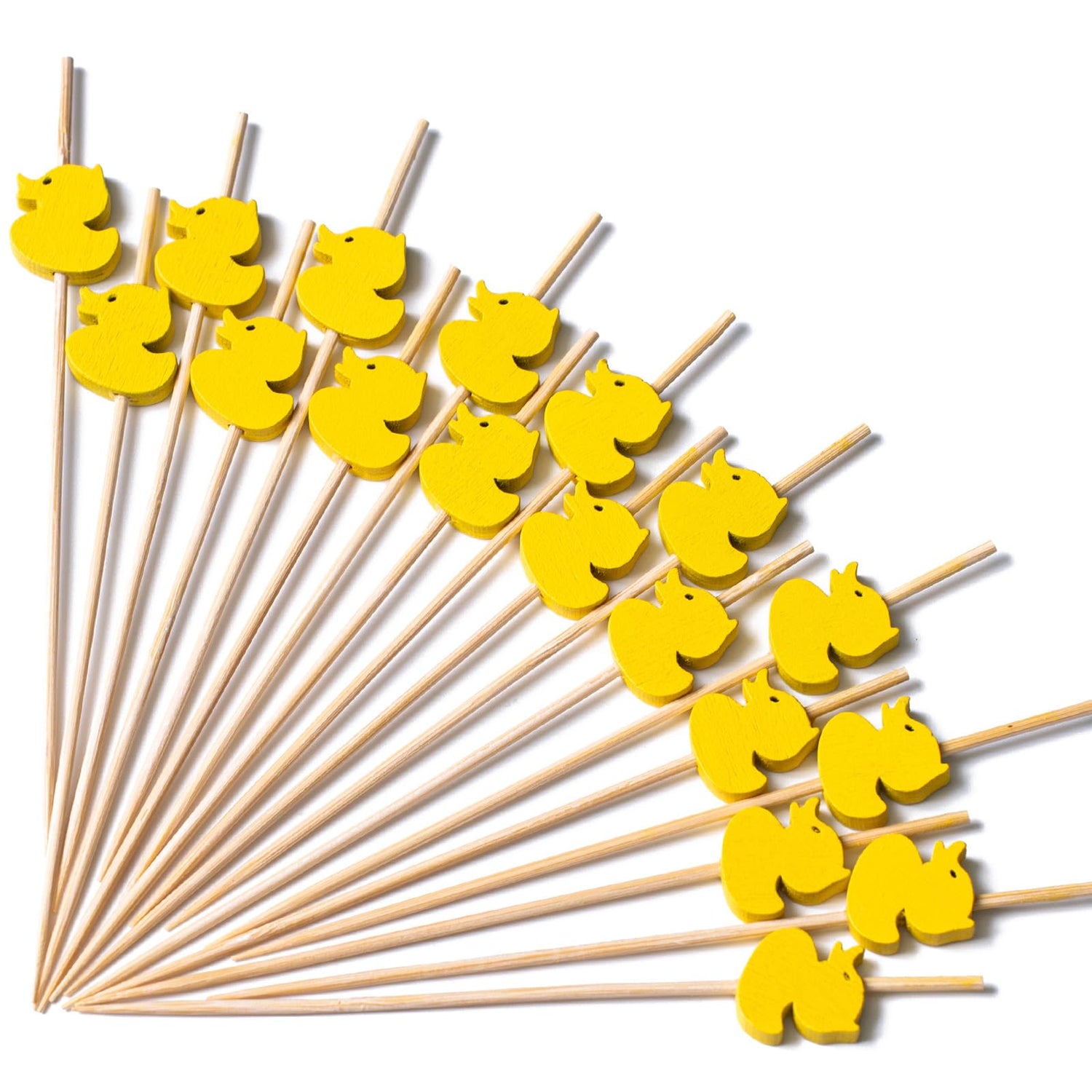 Yellow Cocktail Picks (Bamboo) 100pcs