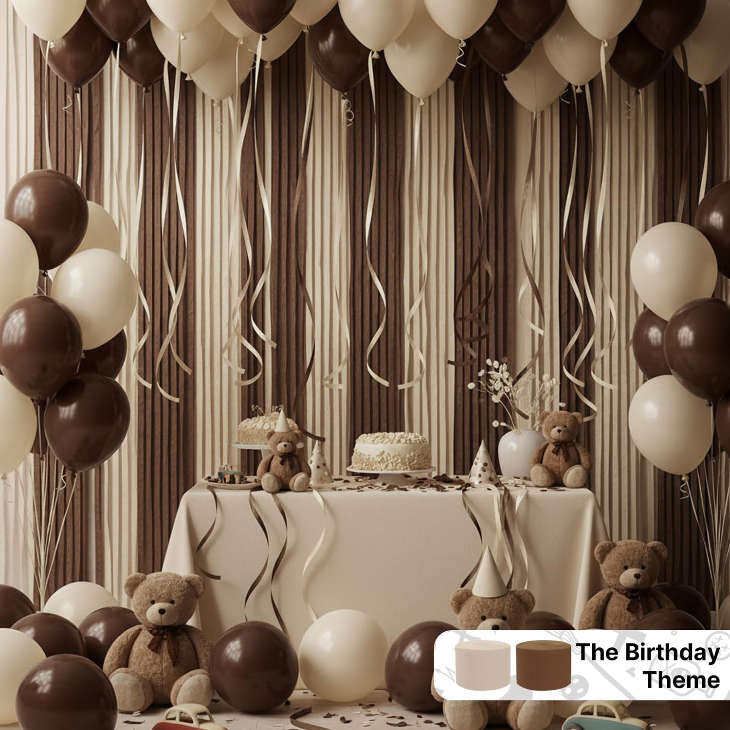 Vintage Brown Crepe Paper 10pcs