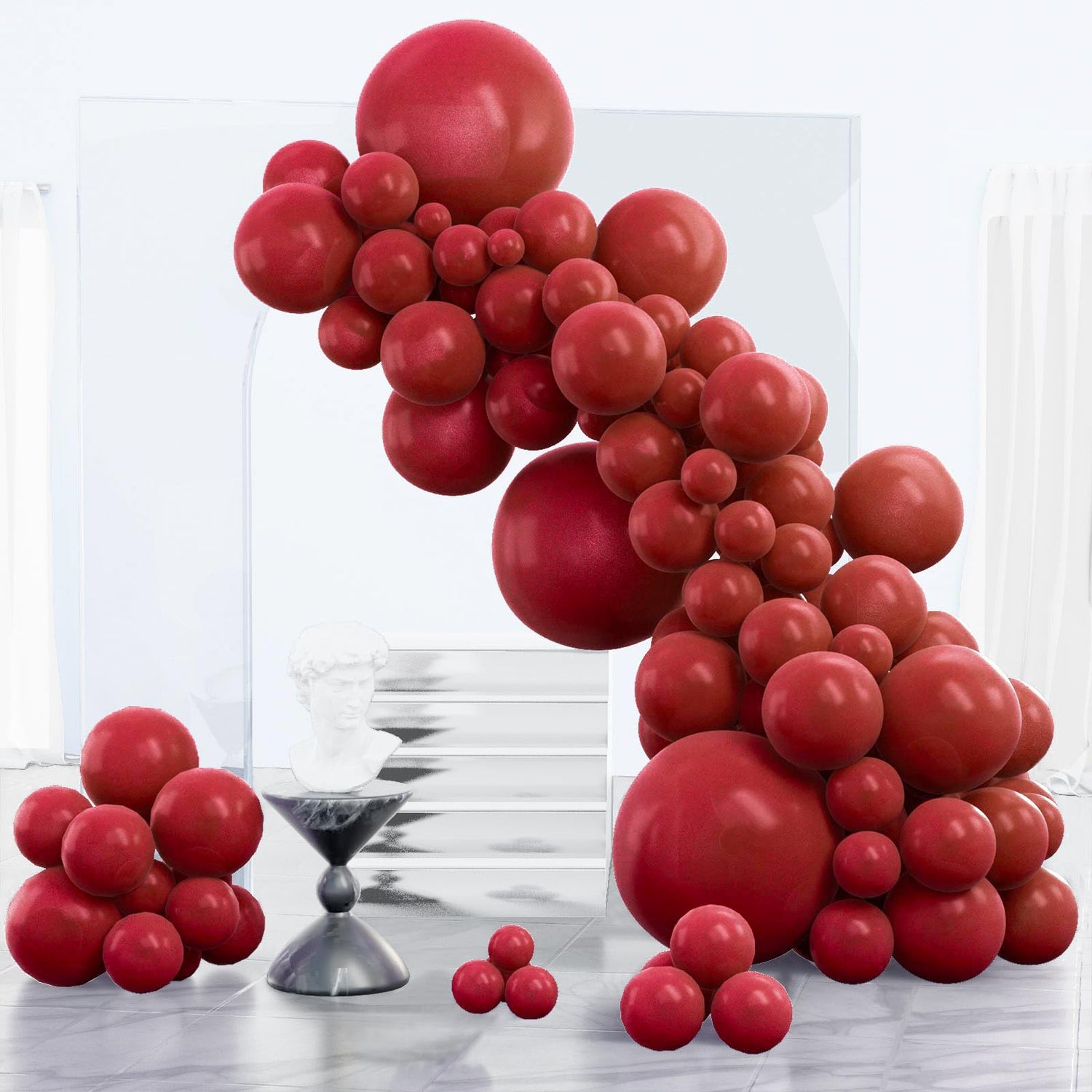 Burgundy-Y62 Balloons Arch Kit Garland 123pcs (5/10/12/18 inch)