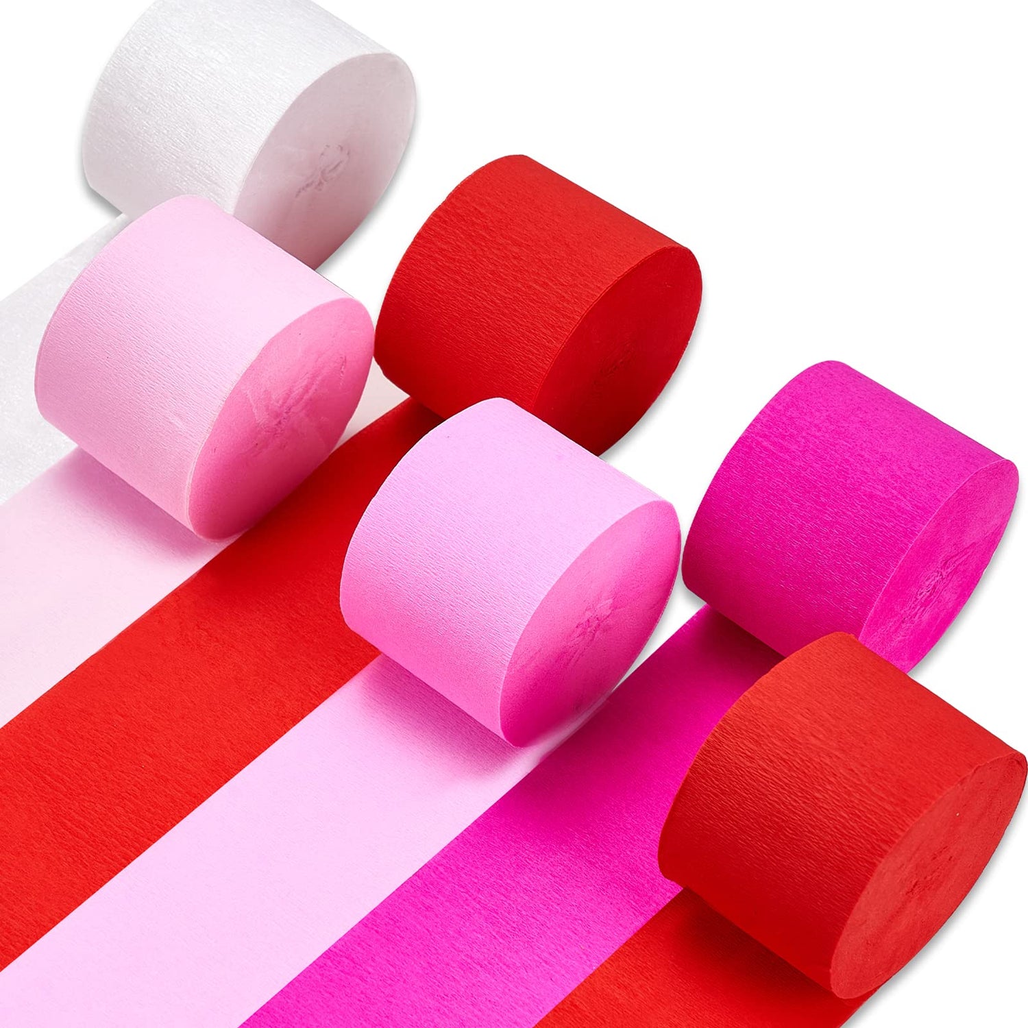 Pink Ombre Crepe Paper 6pcs