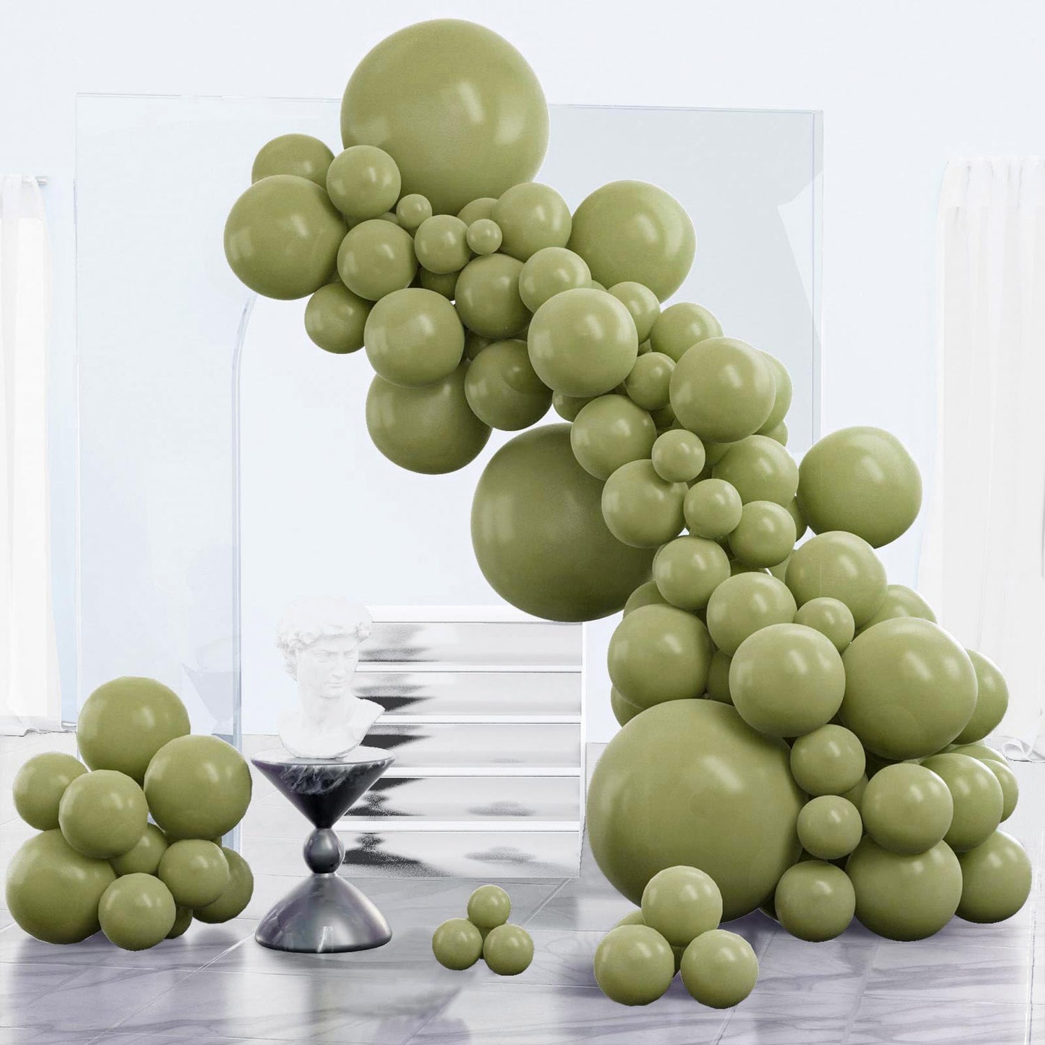Green-F11 Balloons Arch Kit Garland 123pcs (5/10/12/18 inch)