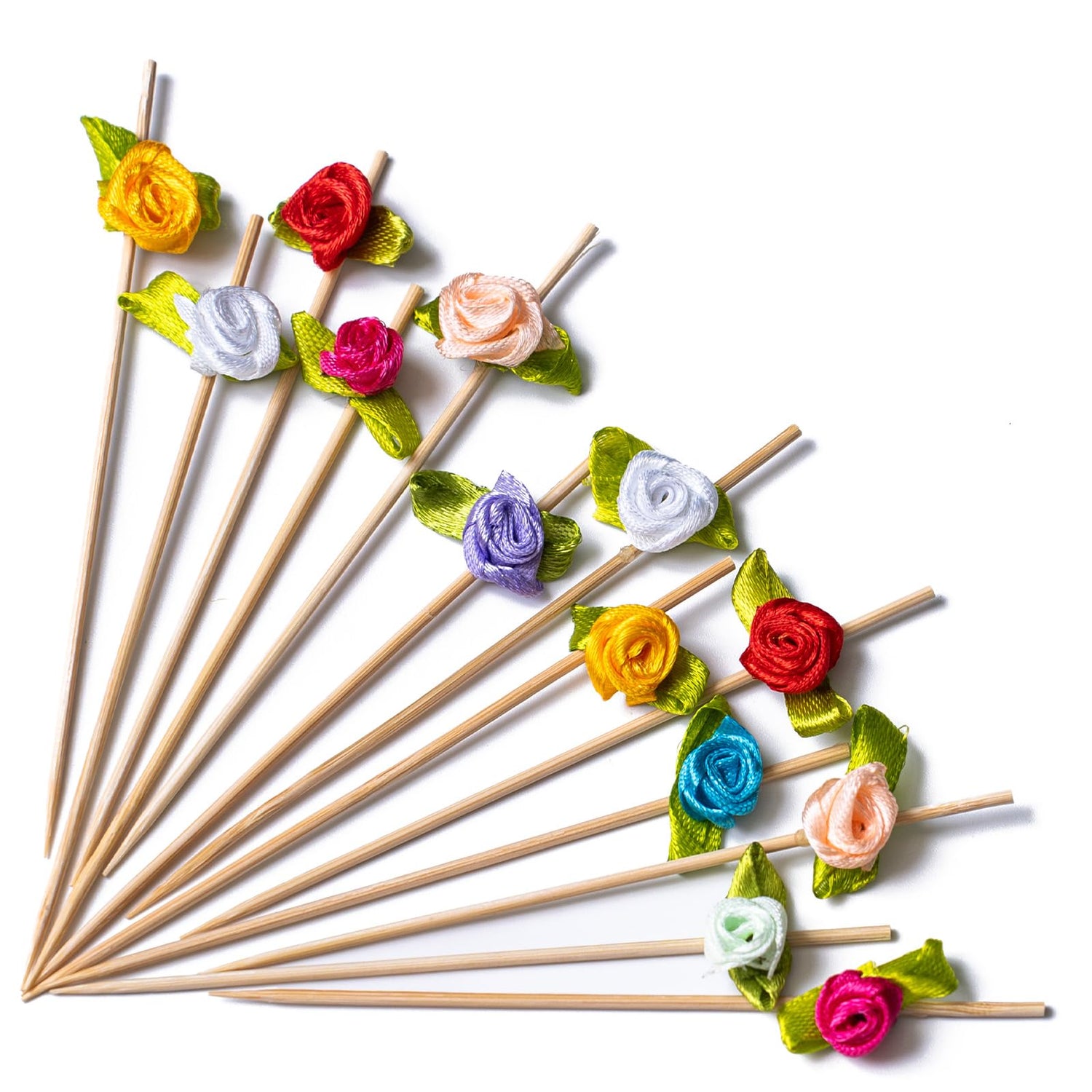 Multicolored Cocktail Picks (Bamboo) 100pcs