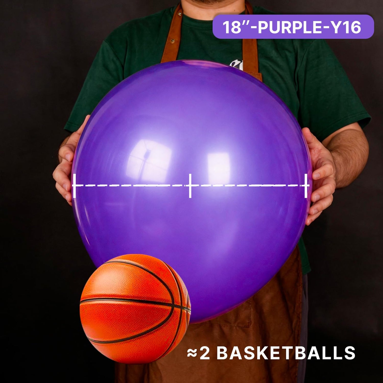 Purple-Y16 Balloons 20pcs (18 inch)
