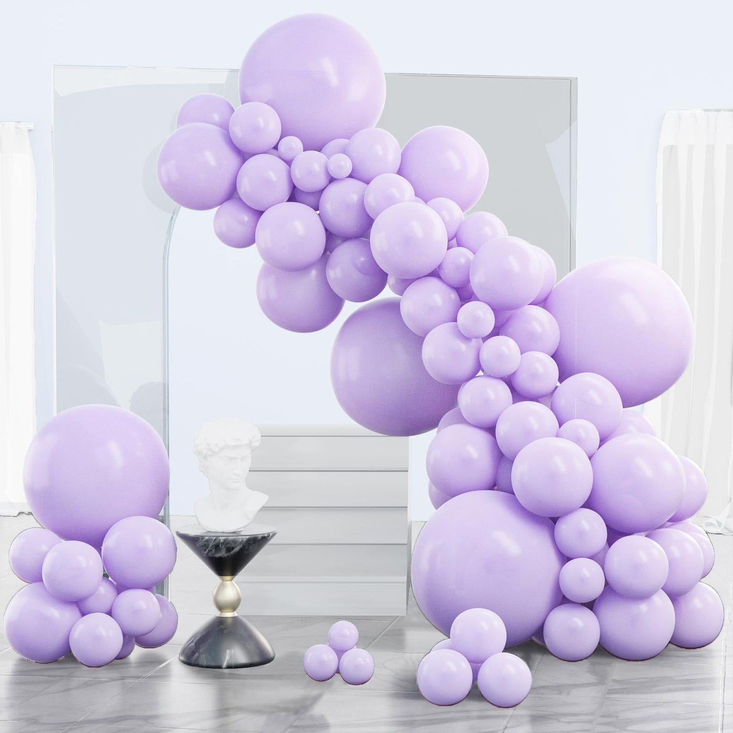 Macaron Purple-Q10 Balloons Arch Kit Garland 140pcs (5/10/12/18 inch)