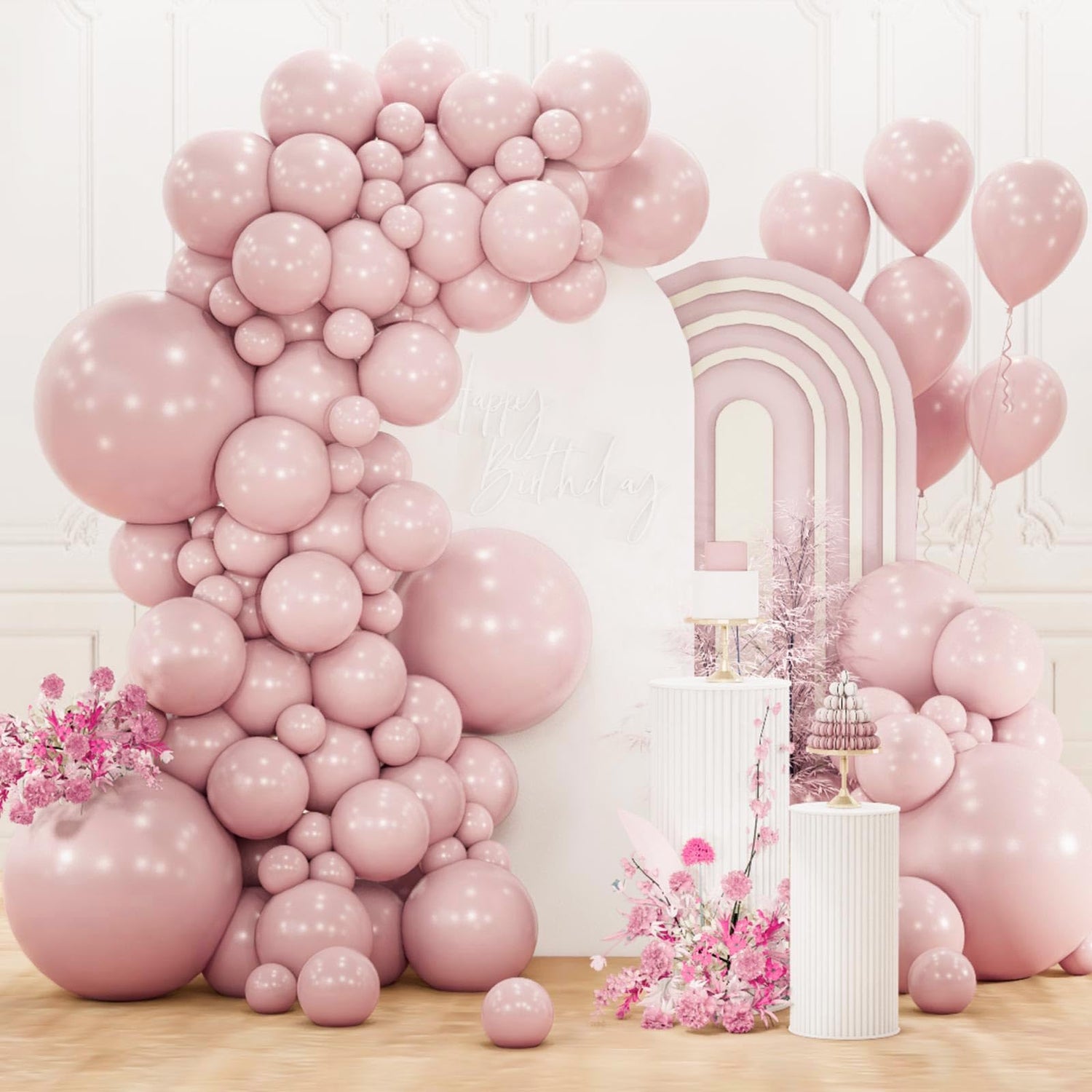 Pink-F54 Balloons Arch Kit Garland 152pcs (5/10/12/18 inch)