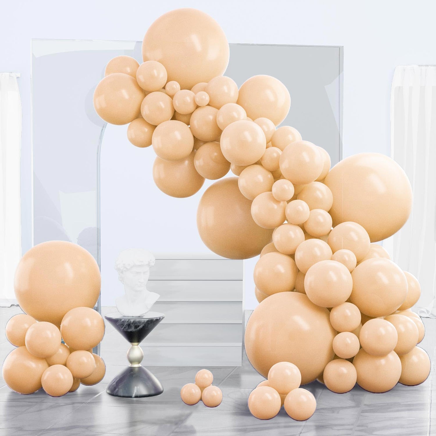 Brown-F05 Balloons Arch Kit Garland 140pcs (5/10/12/18 inch)