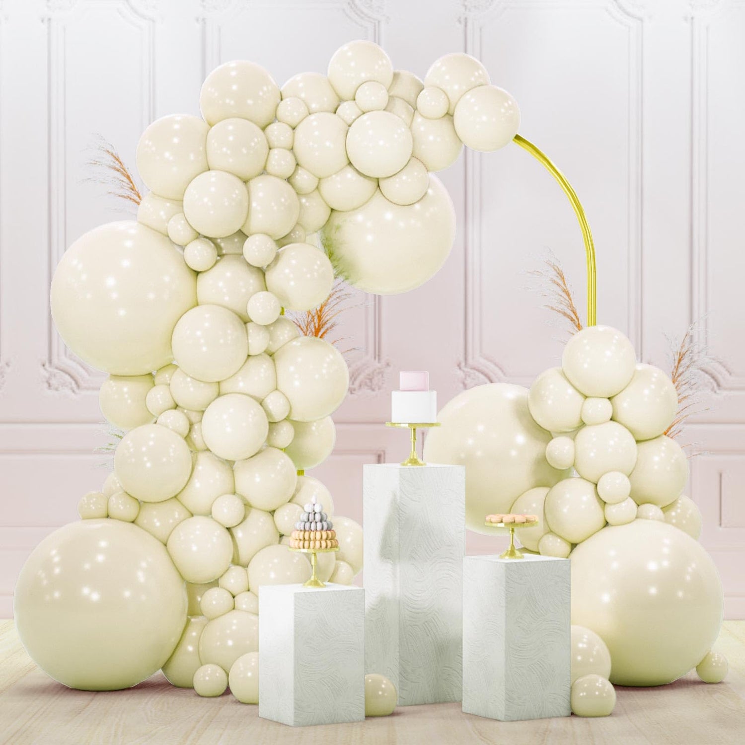 White-Q08 Balloons Arch Kit Garland 120pcs (5/10/12/18 inch)