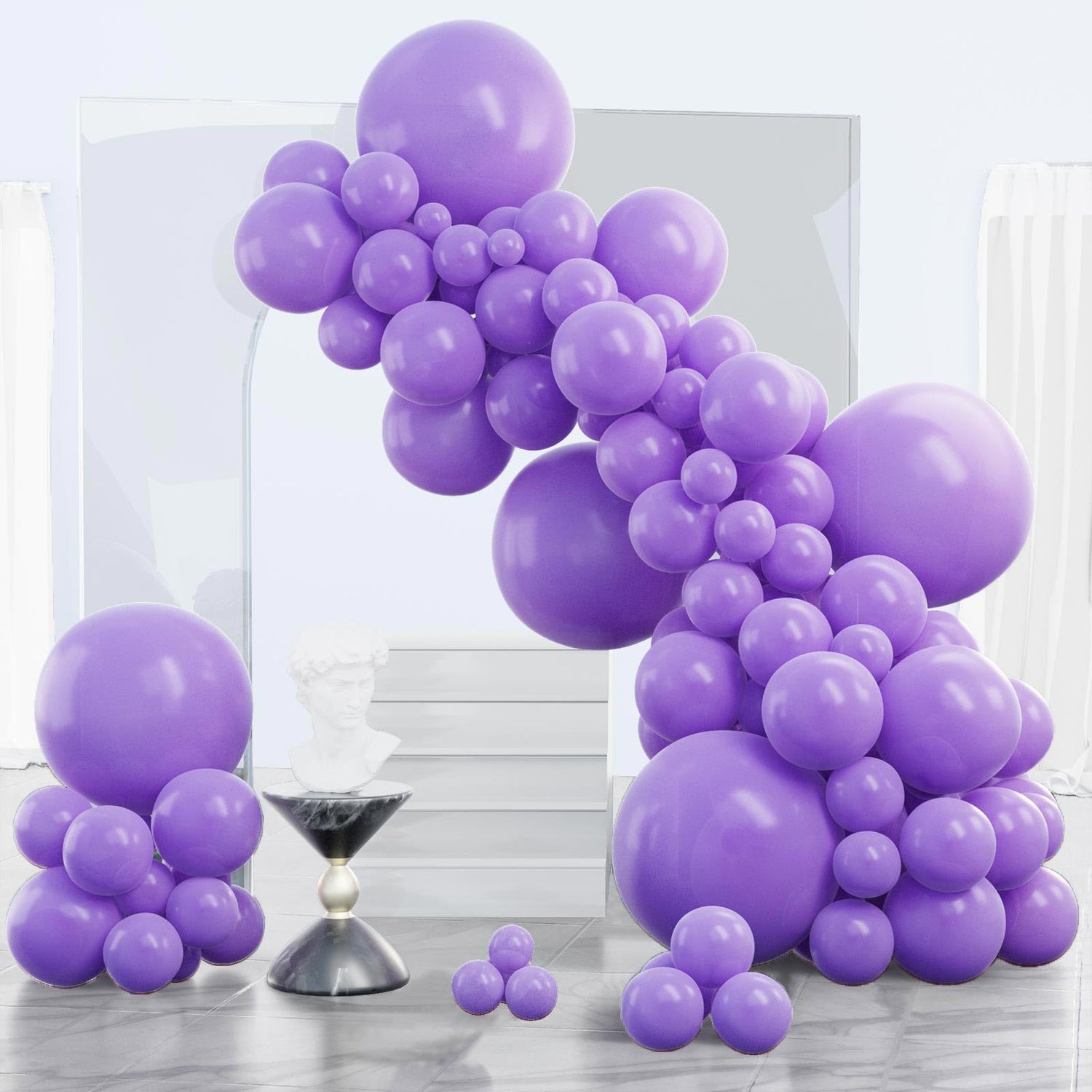 Purple-Y15 Balloons Arch Kit Garland 140pcs (5/10/12/18 inch)