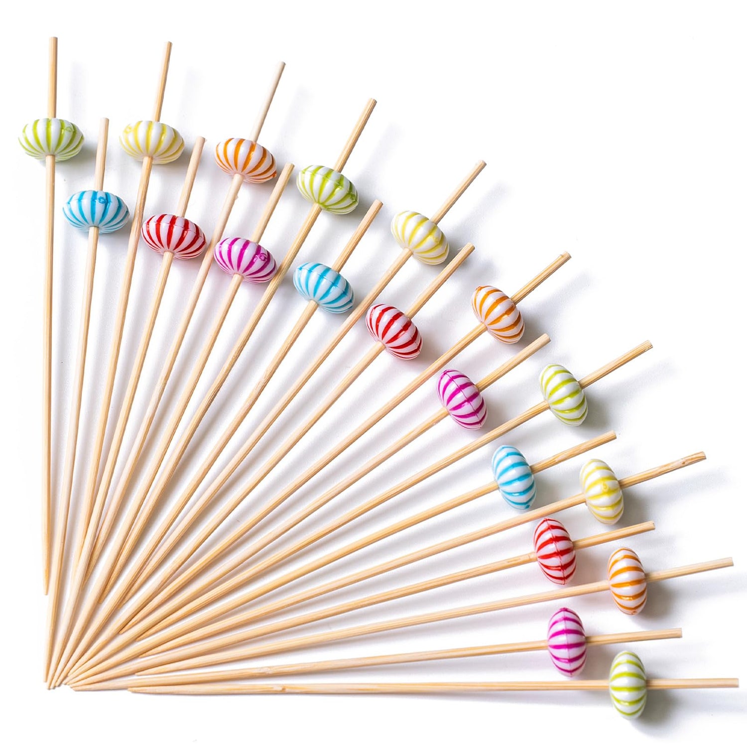 Multicolored Cocktail Picks (Bamboo) 100pcs