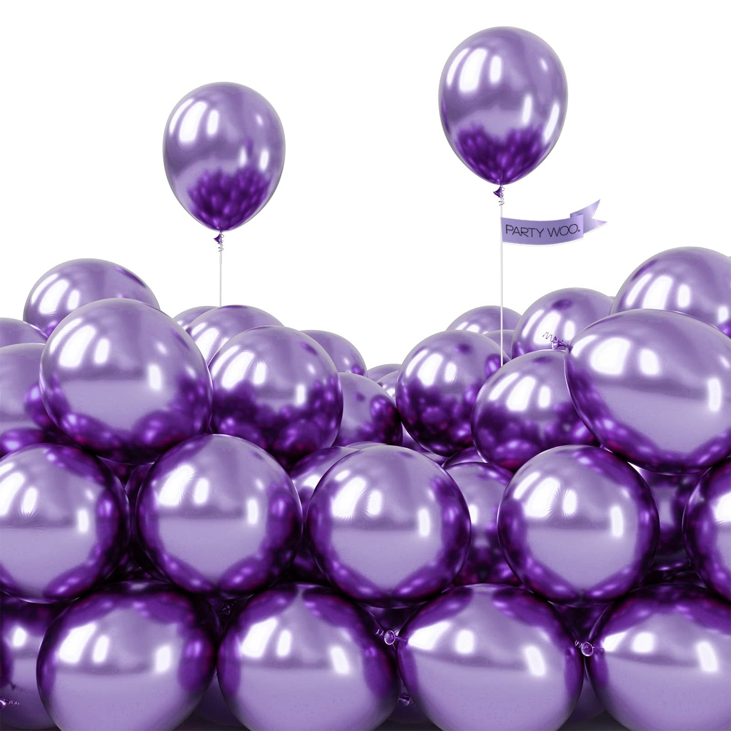 Purple-G105 Metallic Balloons 50pcs (5 inch)