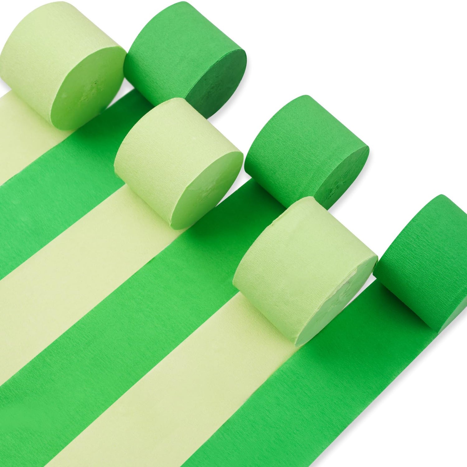 Light Green & Grass Green Crepe Paper 6pcs