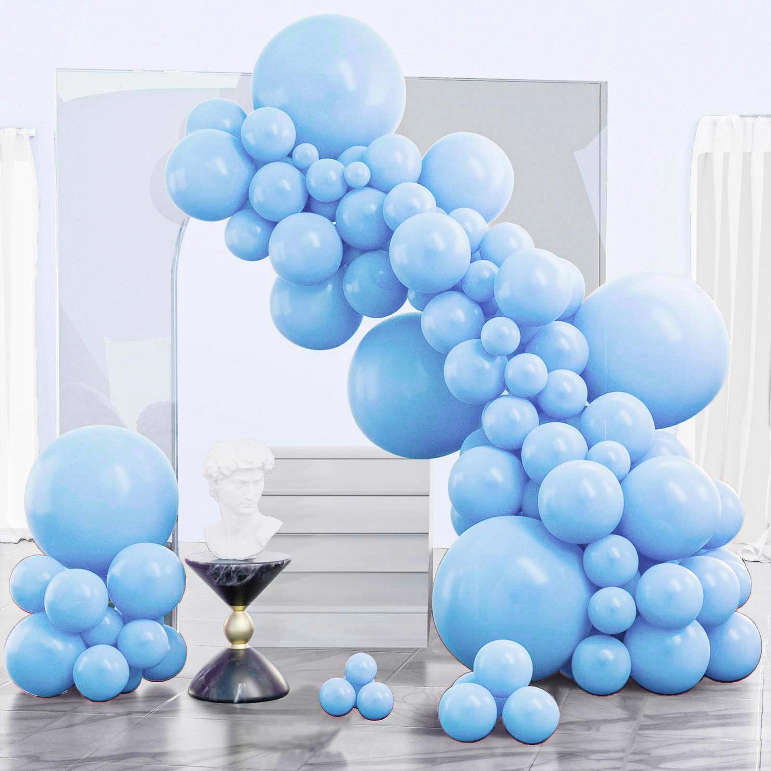 Blue-Y4 Balloons Arch Kit Garland 130pcs (5/10/12/18 inch)