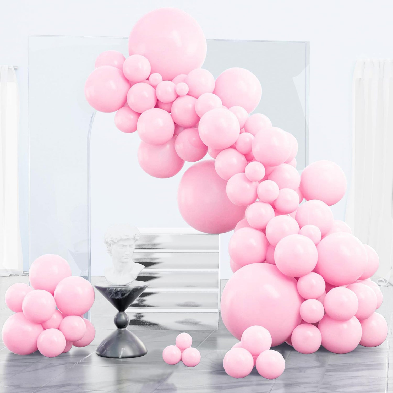 Pink-Q05 Balloons Arch Kit Garland 123pcs (5/10/12/18 inch)