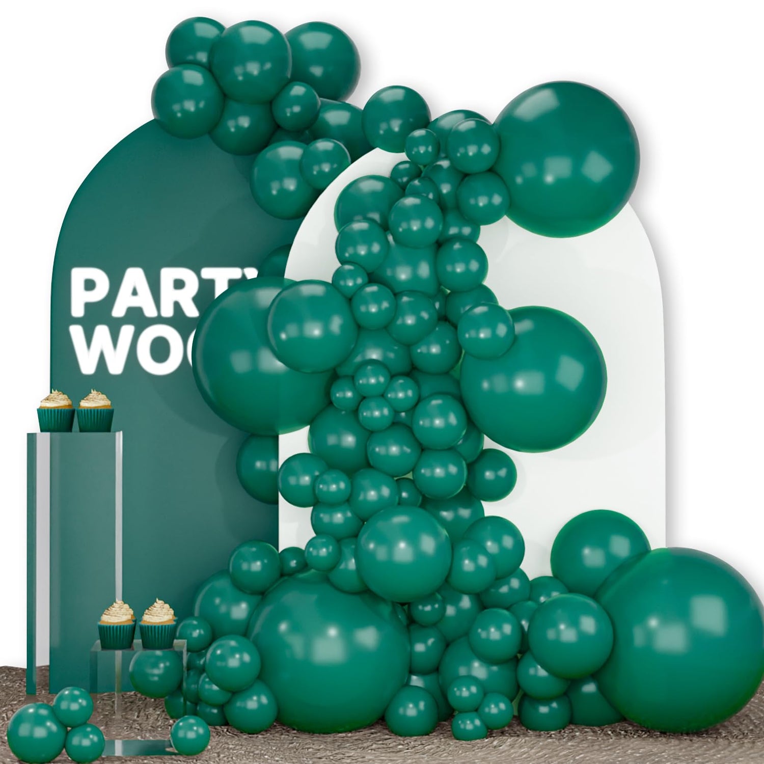 Green-F14 Balloons Arch Kit Garland 140pcs (5/10/12/18 inch)