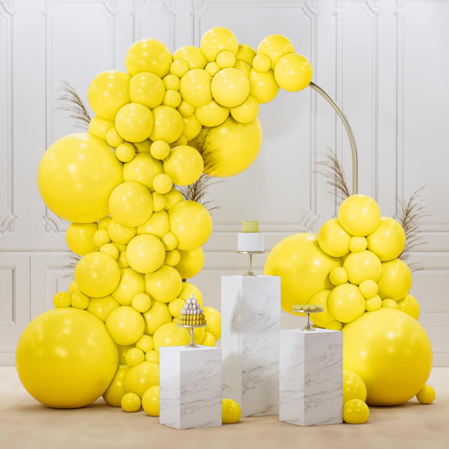 Yellow-Y55 Balloons Arch Kit Garland 145pcs (5/10/12/18 inch)