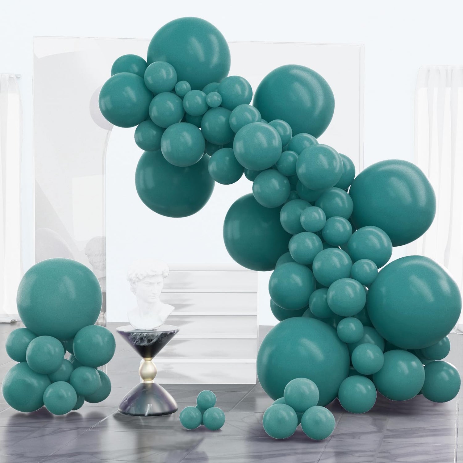 Blue-F22 Balloons Arch Kit Garland 100pcs (5/10/12/18 inch)