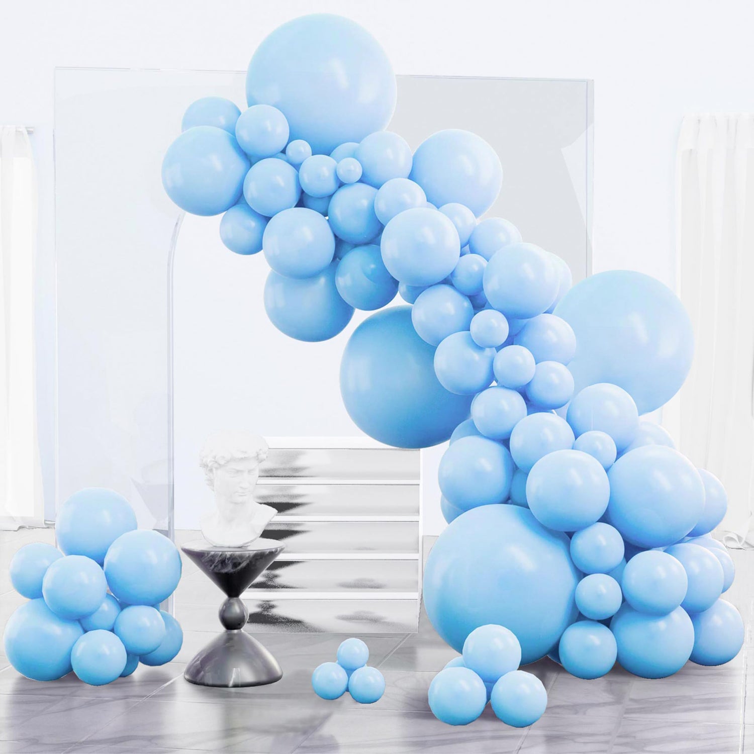 Blue-Y4 Balloons Arch Kit Garland 152pcs (5/10/12/18 inch)