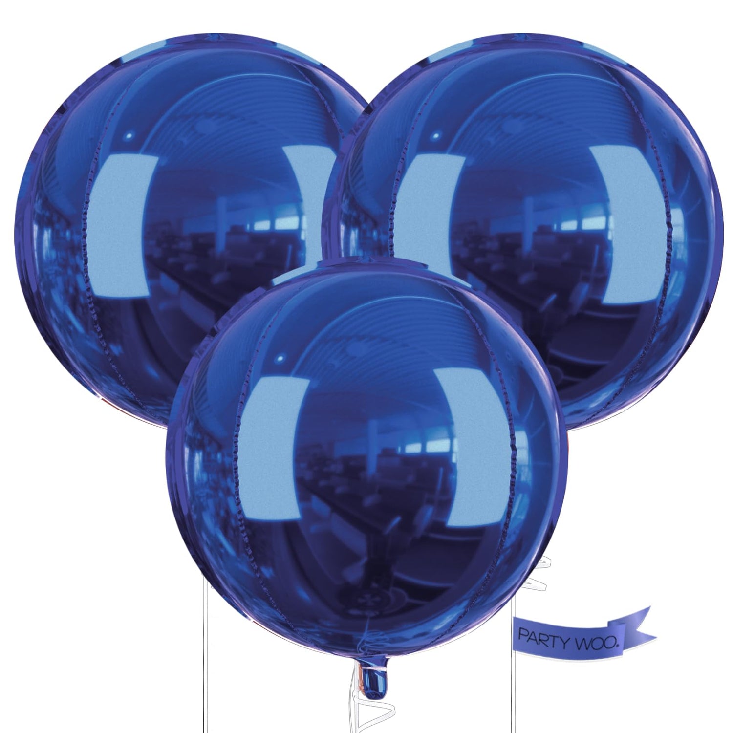 Blue-LG17 Foil Balloons 3pcs (50 inch)