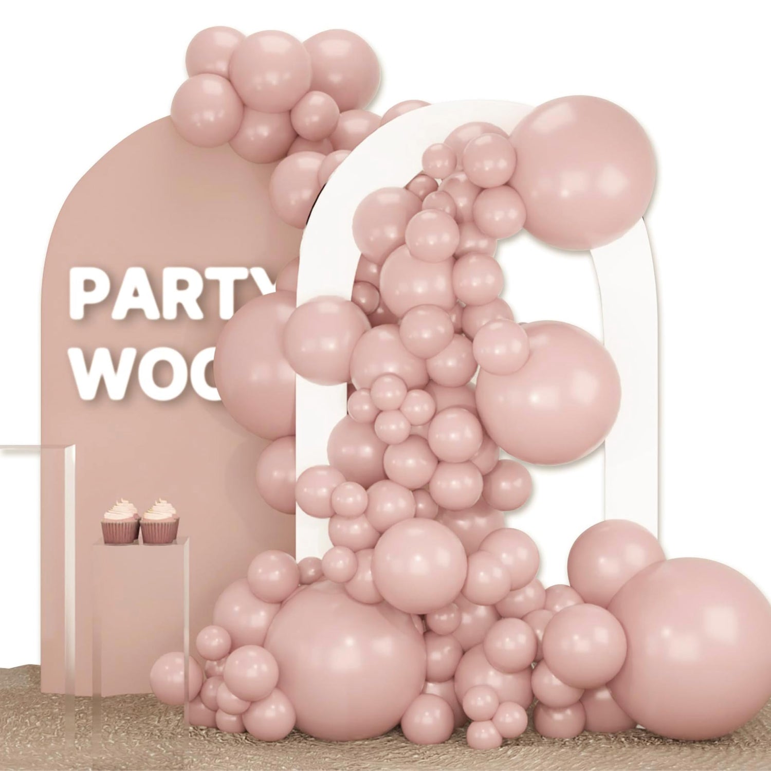 Pink-F54 Balloons Arch Kit Garland 120pcs (5/10/12/18 inch)