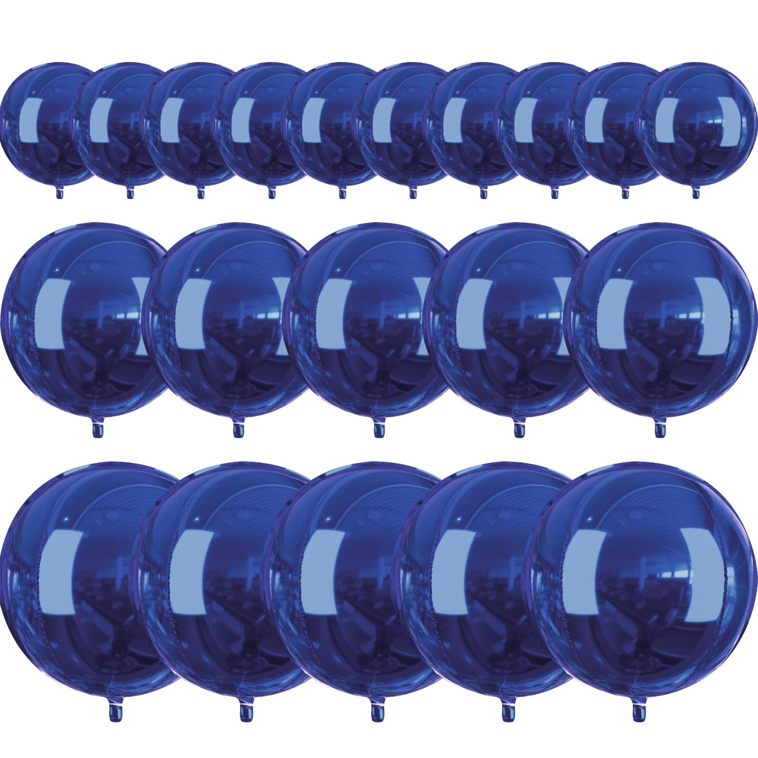 Blue-LG17 Foil Balloons 20pcs (10/15/20 inch)