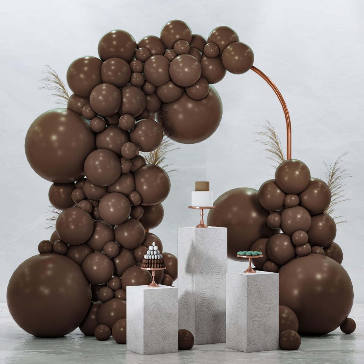 Brown-F20 Balloons Arch Kit Garland 120pcs (5/10/12/18 inch)