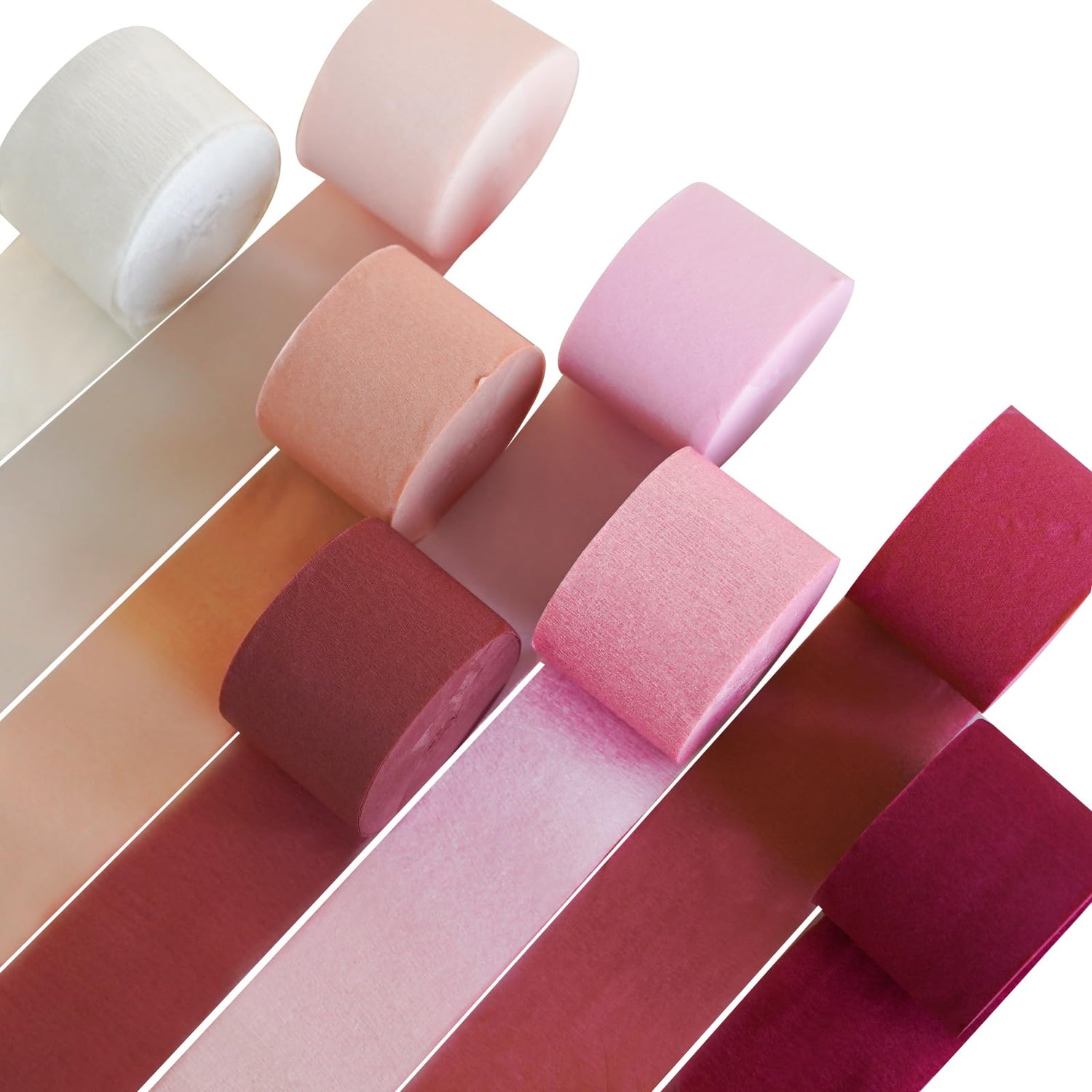 Burgundy Ombre Crepe Paper 8pcs