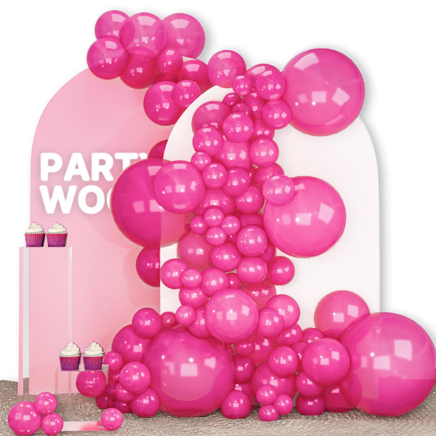Pink-Z38 Balloons Arch Kit Garland 140pcs (5/10/12/18 inch)