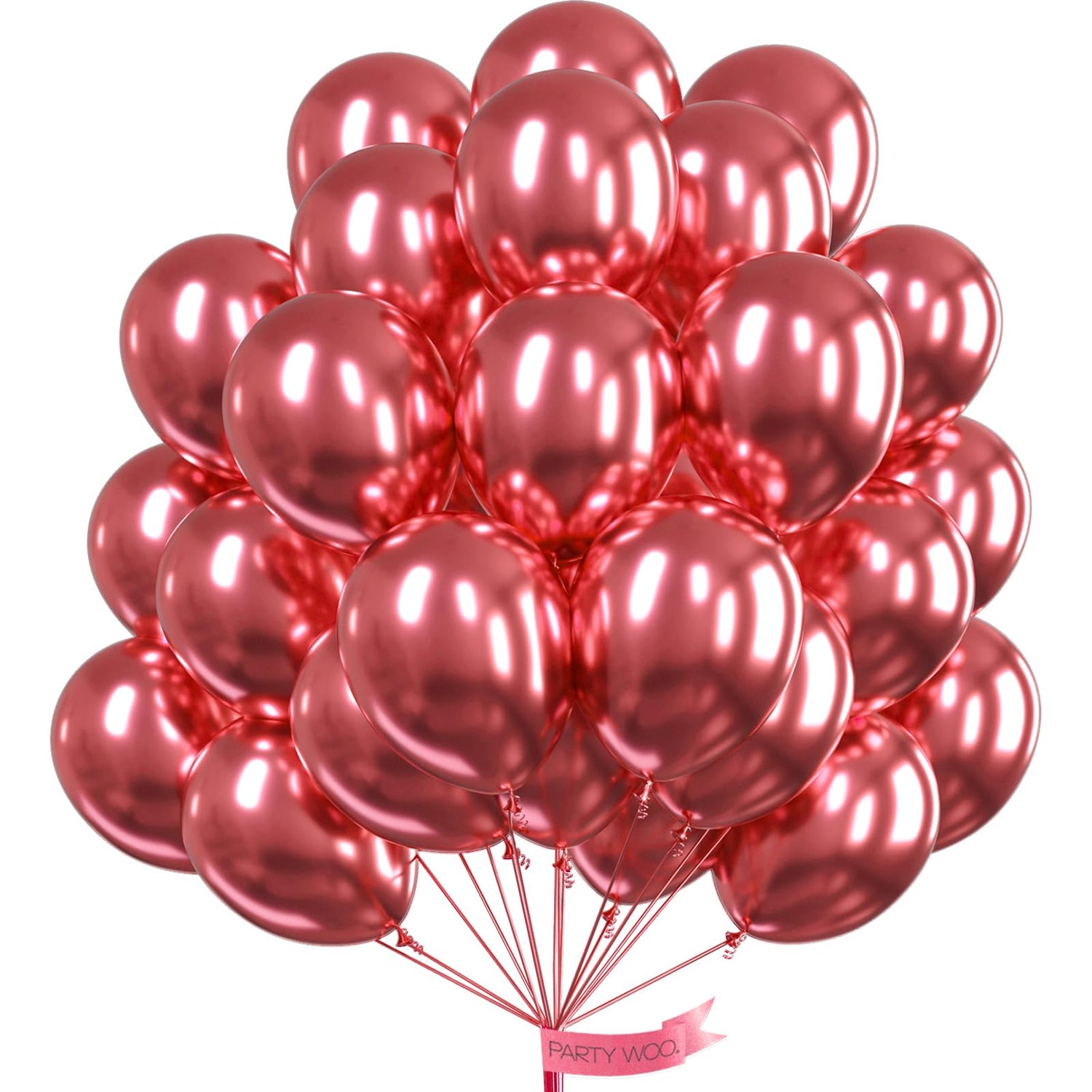 Red-G104 Metallic Balloons 50pcs (12 inch)