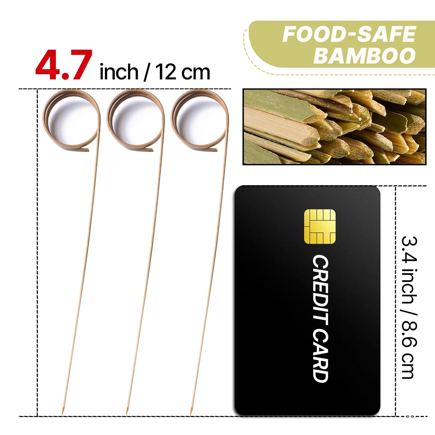 Cocktail Picks (Bamboo) 100pcs