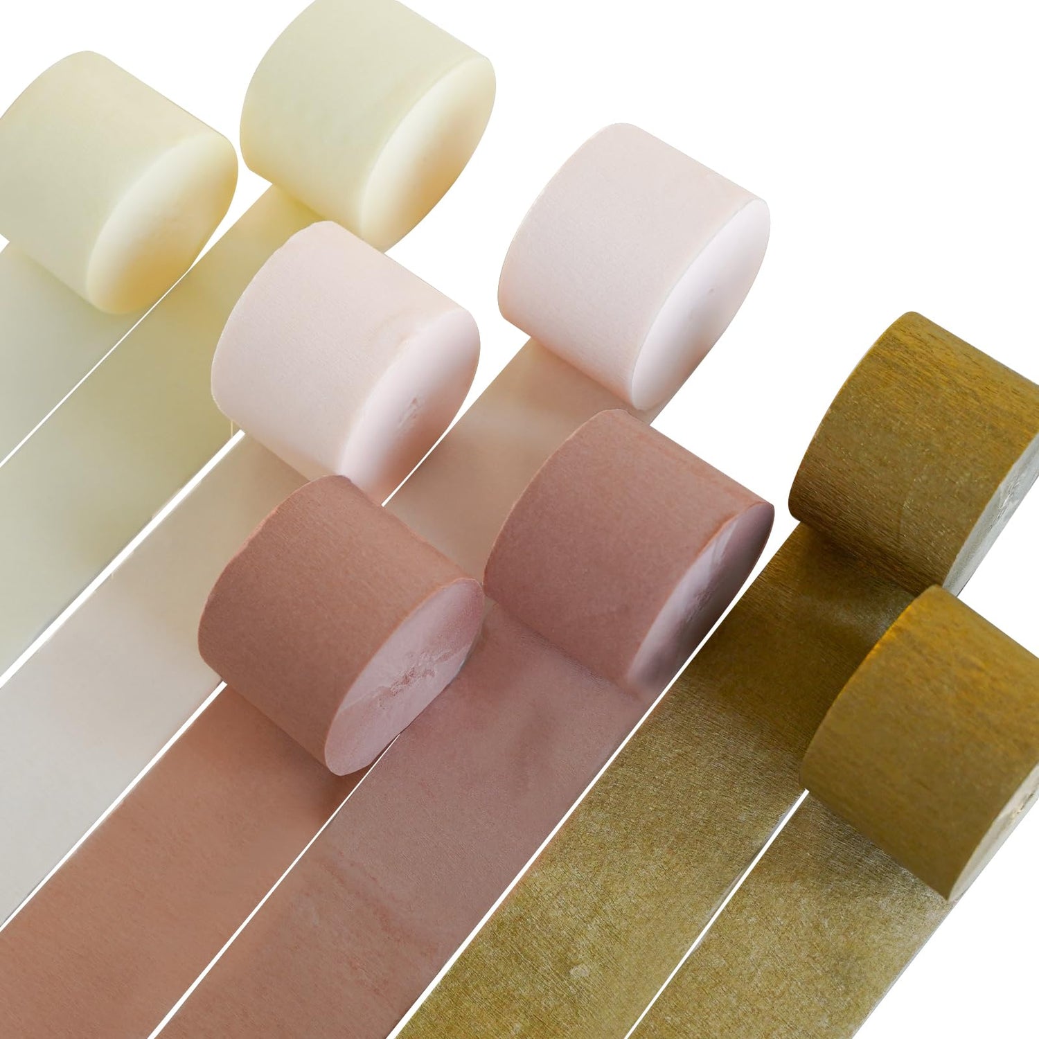 Pink & Rose Gold Crepe Paper 8pcs
