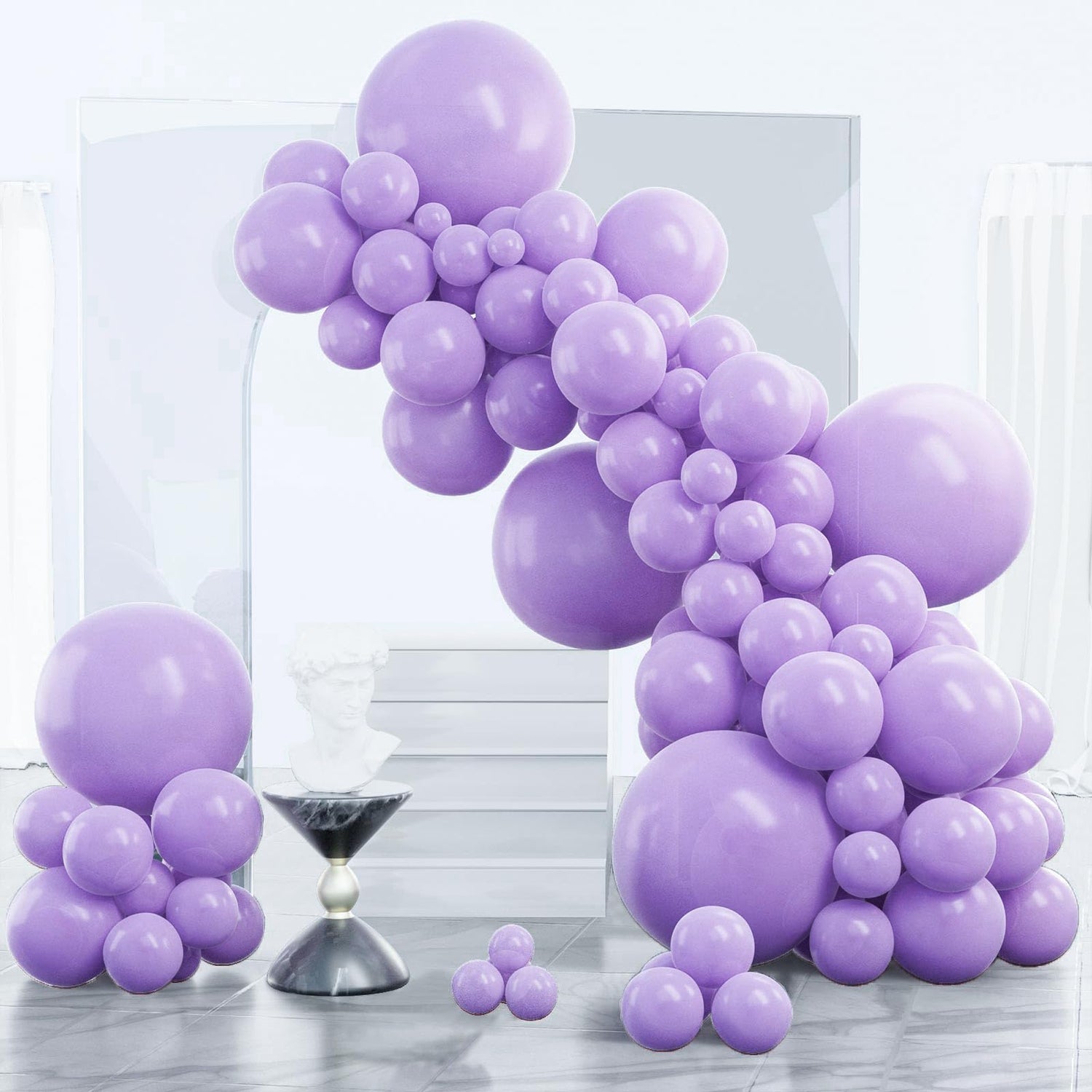 Macaron Purple-Q10 Balloons Arch Kit Garland 130pcs (5/10/12/18 inch)