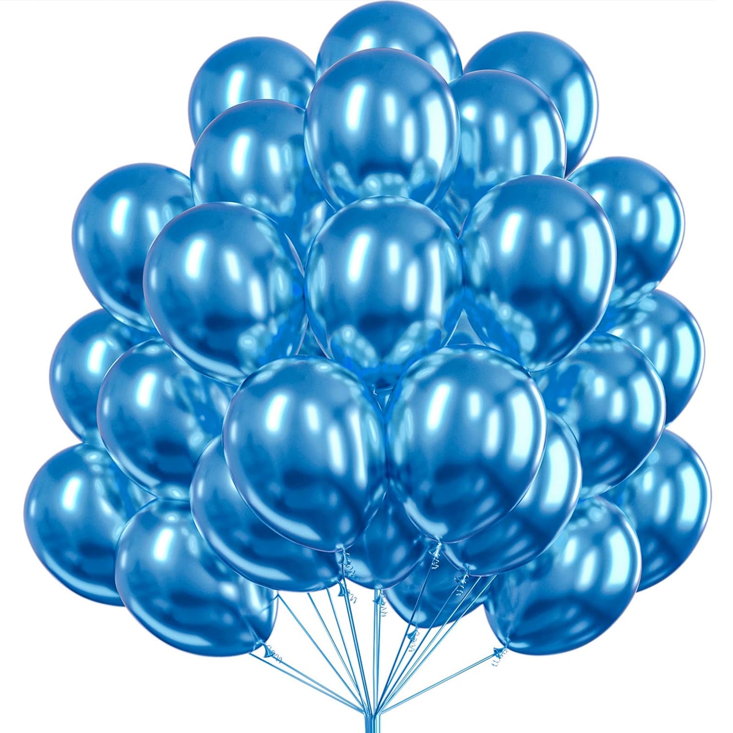 Blue-G106 Metallic Balloons 50pcs (12 inch)