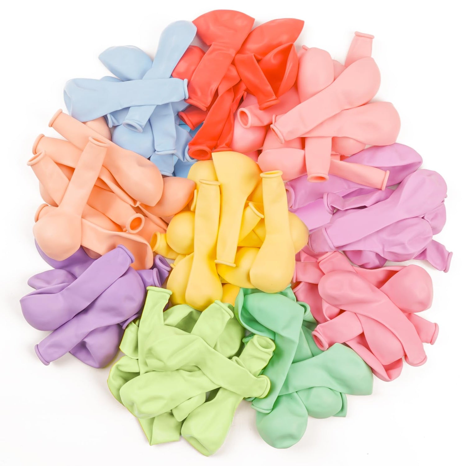 PartyWoo Pastel Balloons 100pcs 5 Inch Pastel Rainbow Latex Balloons for Baby Shower Gender Reveal Engagement Bachelorette Easter Bridal Shower Anniversary Retirement Birthday Party Decorations
