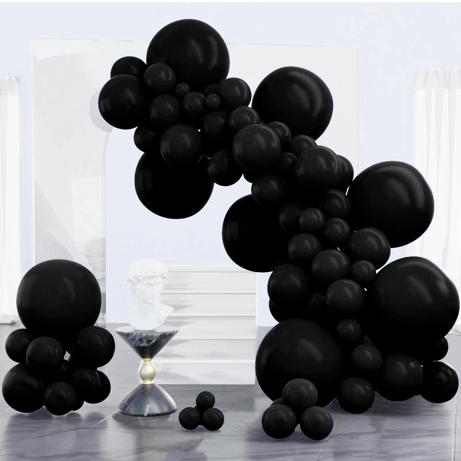 Black-Y18 Balloons Arch Kit Garland 100pcs (5/10/12/18 inch)