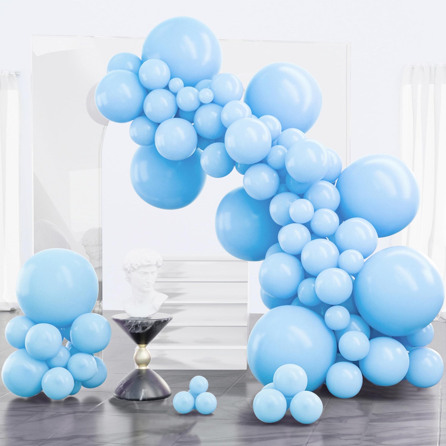 Blue-Y4 Balloons Arch Kit Garland 100pcs (5/10/12/18 inch)