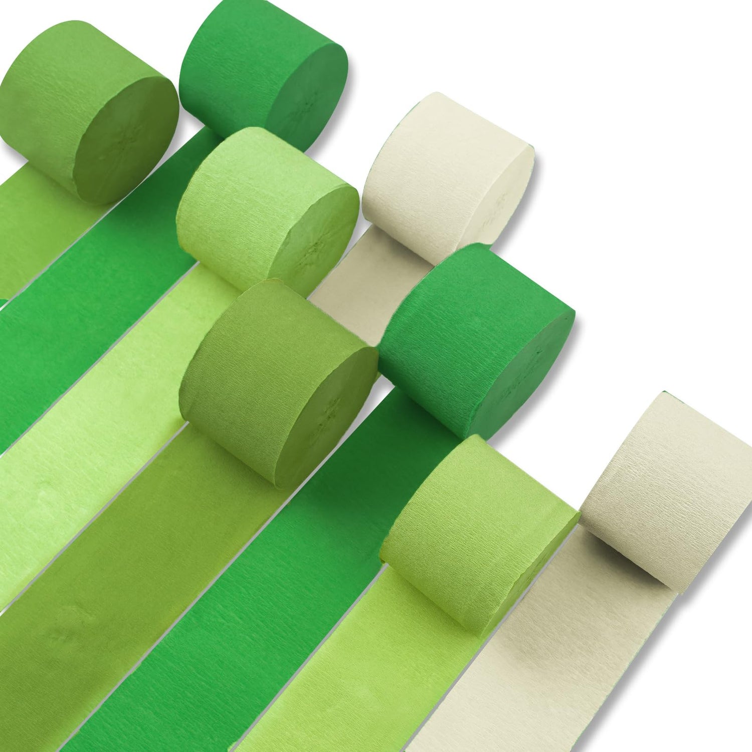 Green Ombre Crepe Paper 8pcs