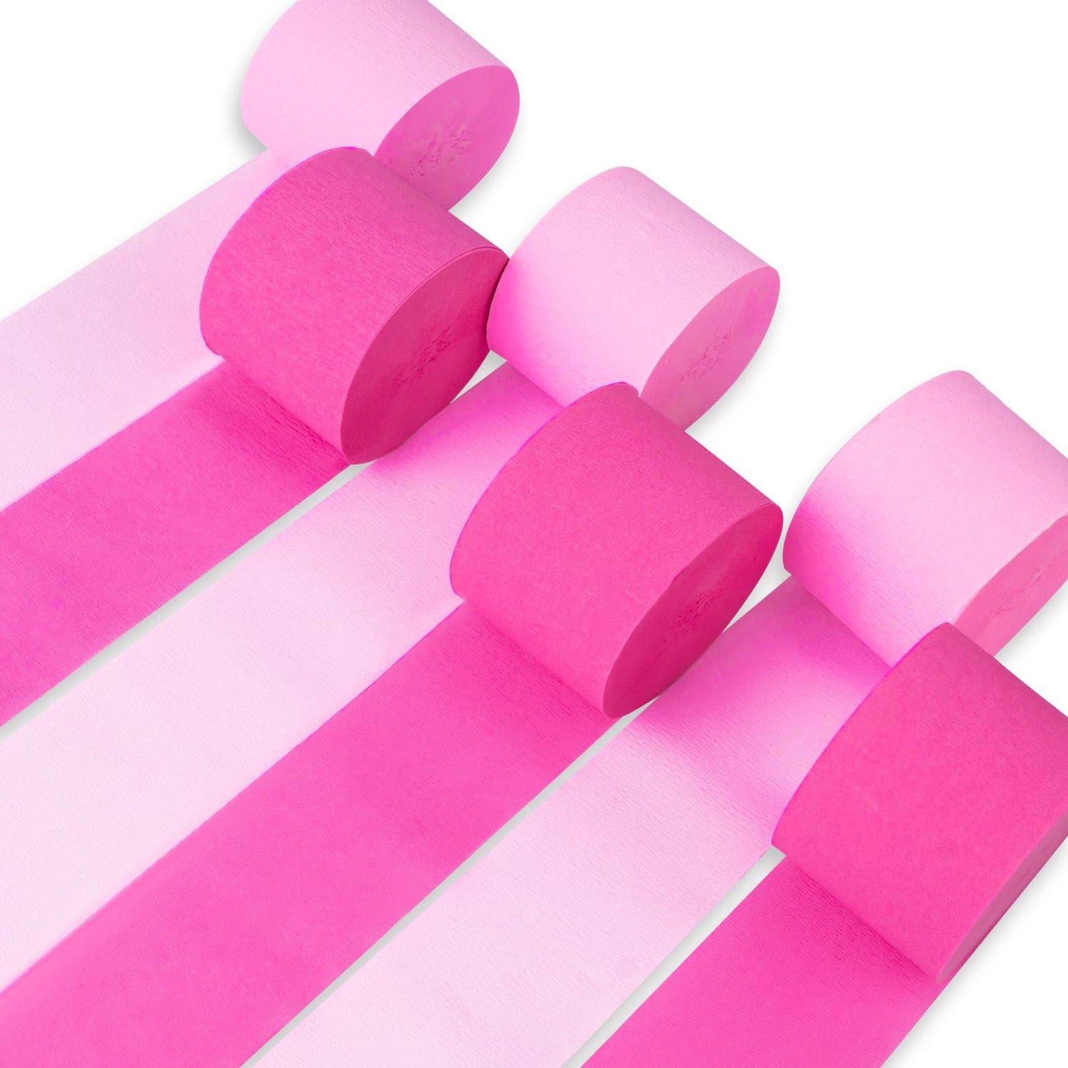 Pink Ombre Crepe Paper 6pcs