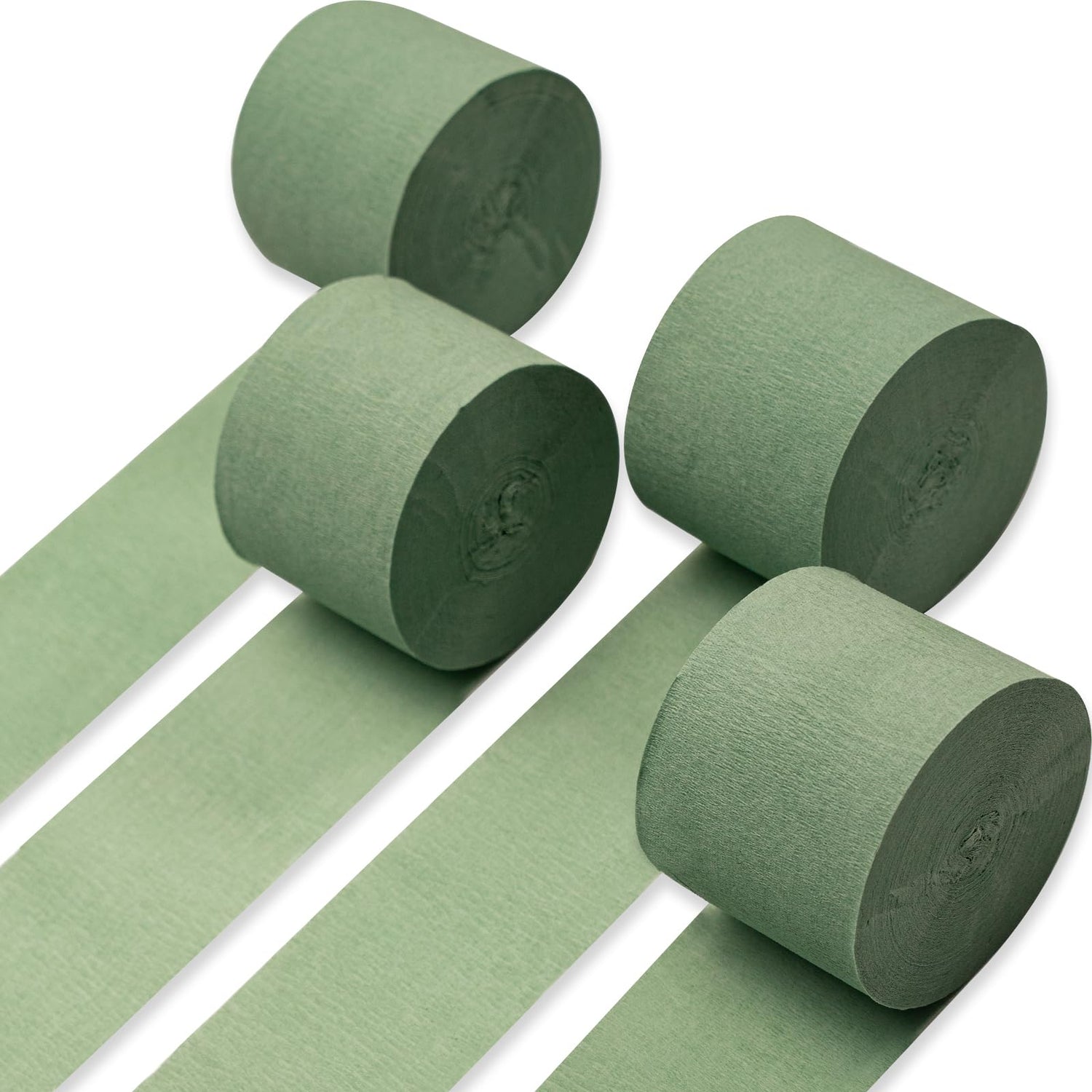 Vintage Green Crepe Paper 4pcs