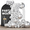 Silver-G102 Metallic Balloons Arch Kit Garland 155pcs (5/10/12/18 inch)