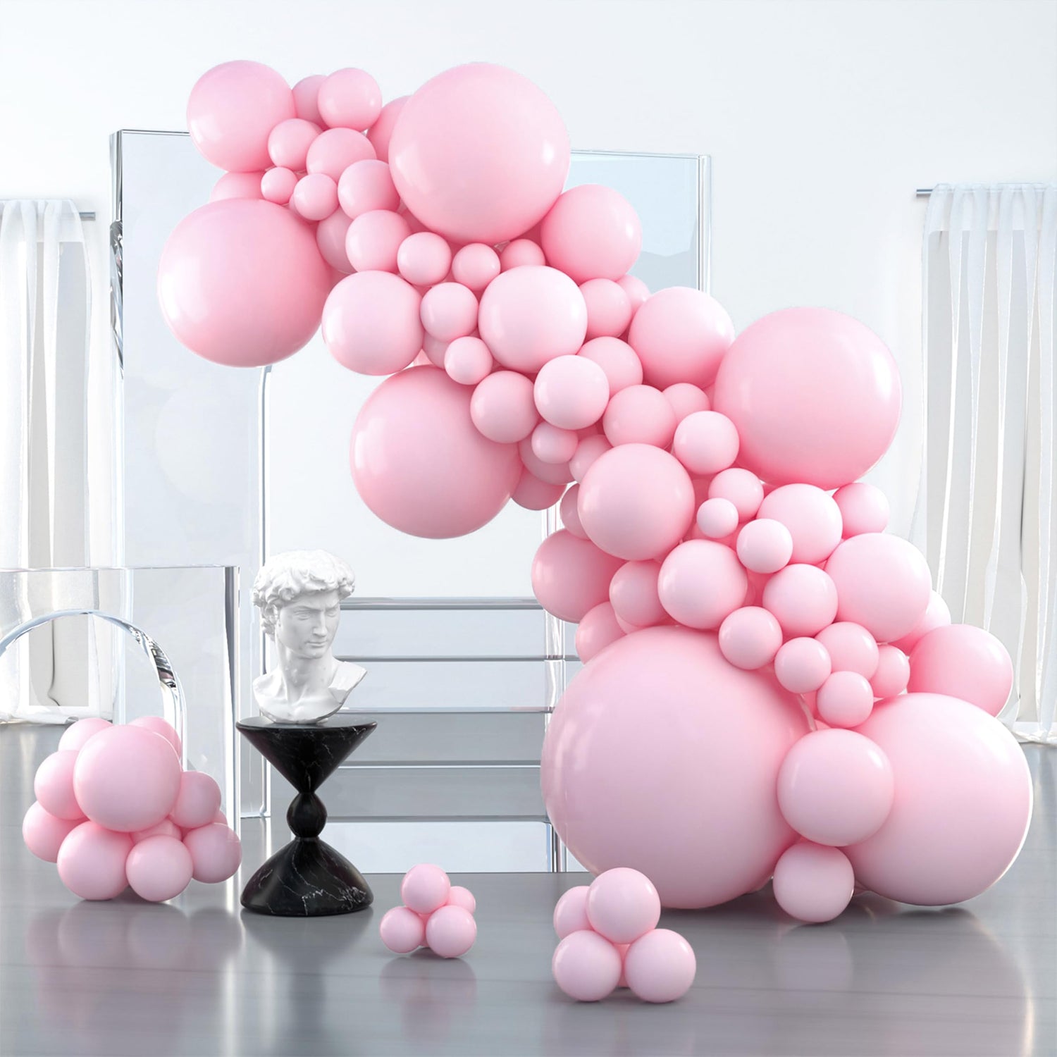 Pink-Y48 Balloons Arch Kit Garland 127pcs (5/10/12/18/36 inch)