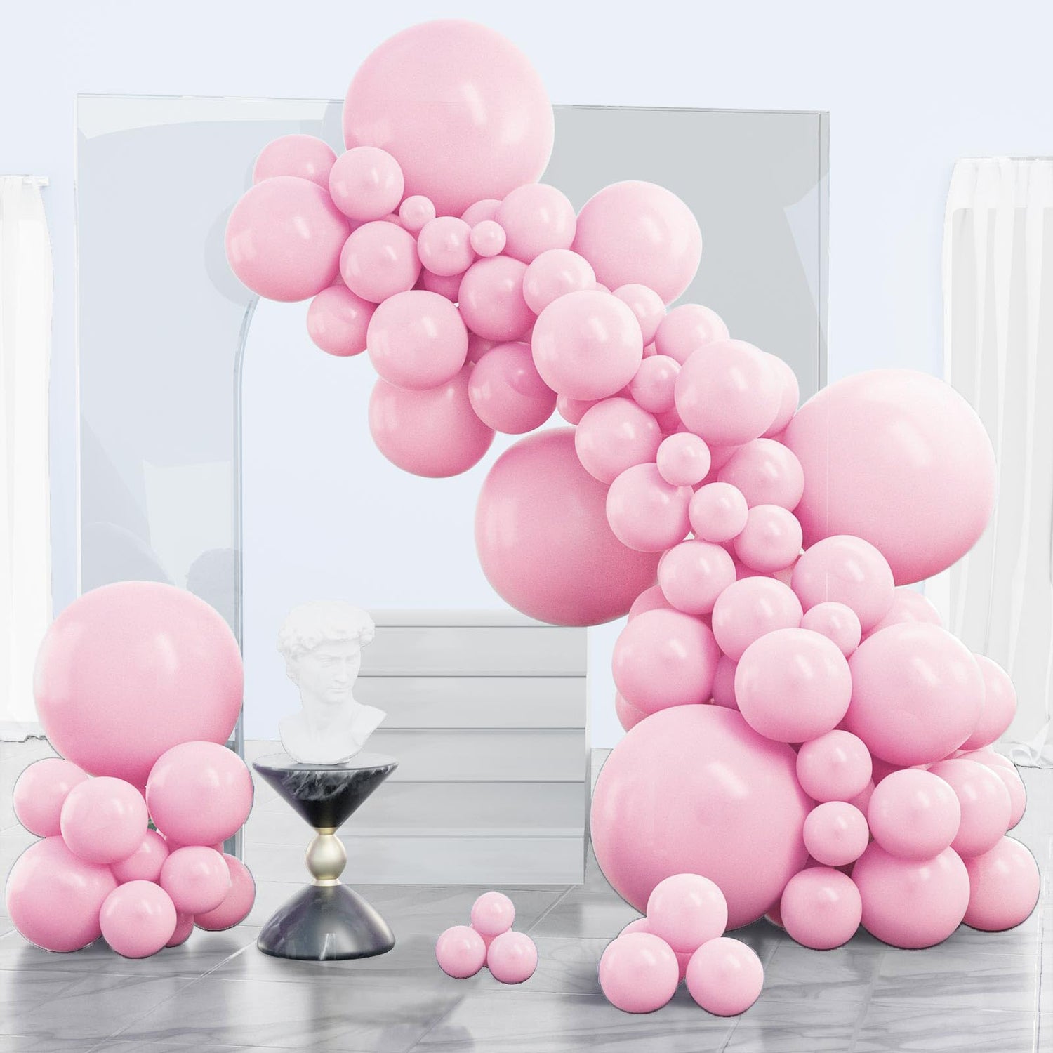 Pink-Y48 Balloons Arch Kit Garland 140pcs (5/10/12/18 inch)