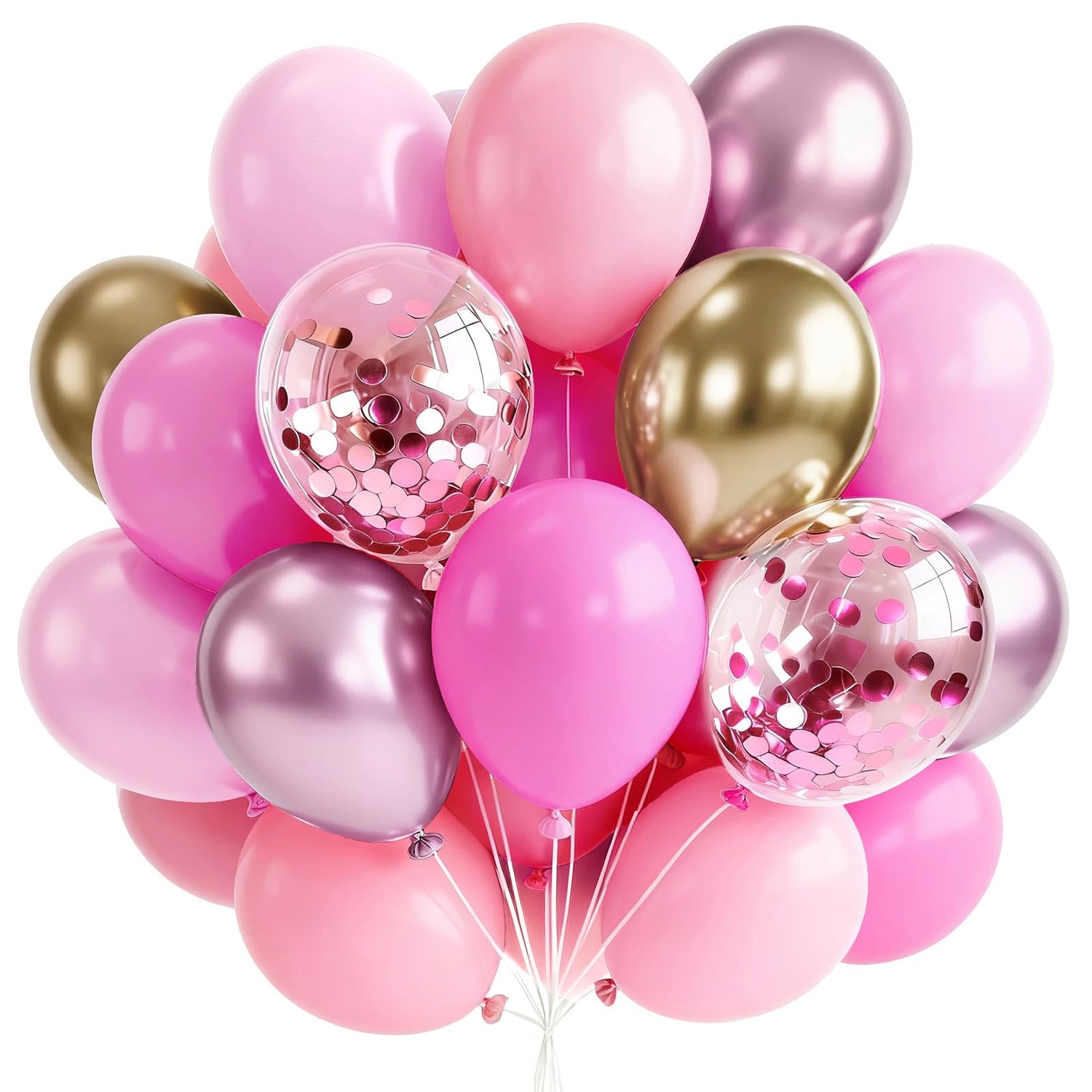 Pink & Gold Balloons 65pcs
