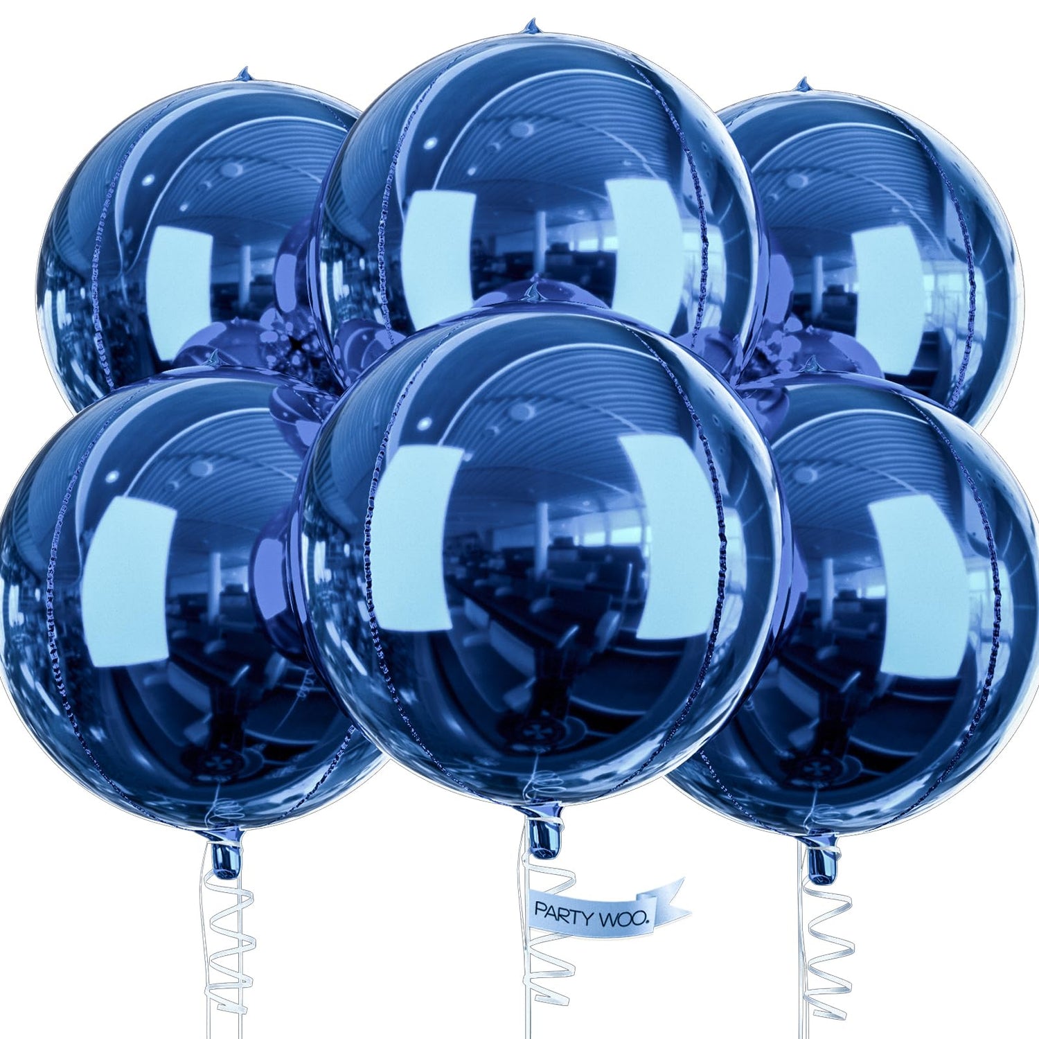 Blue-LG17 Foil Balloons 6pcs (22 inch)